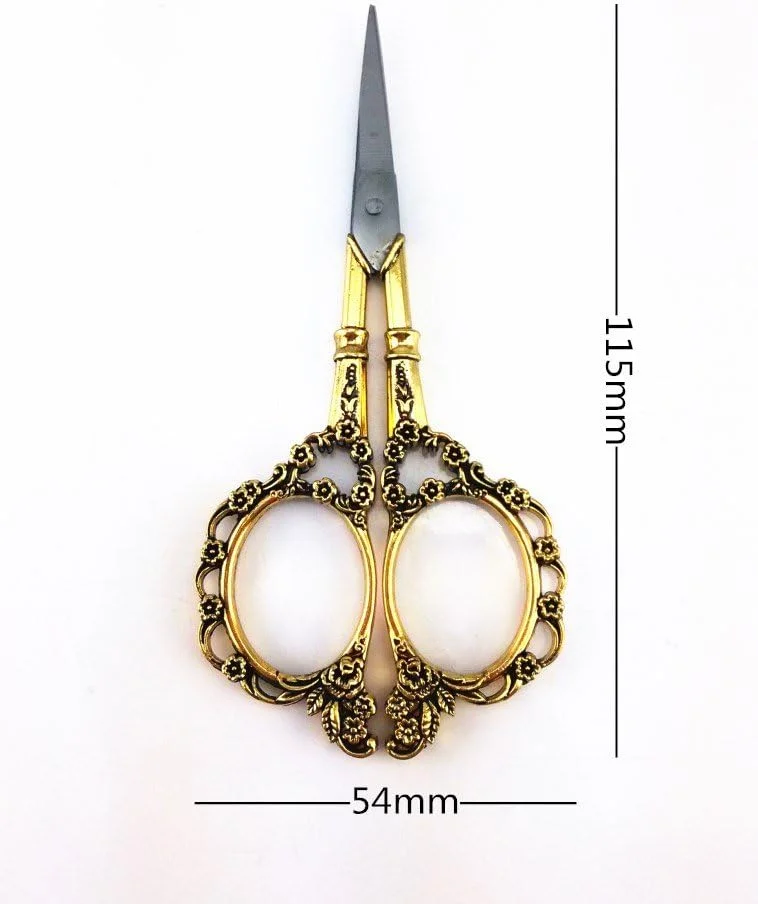 قیچی گلدوزی طرح شکوفه آلوئه ورای Yueton به سبک اروپایی (طلایی) قیچی گلدوزی طرح شکوفه آلوئه ورای Yueton به سبک اروپایی (طلایی)