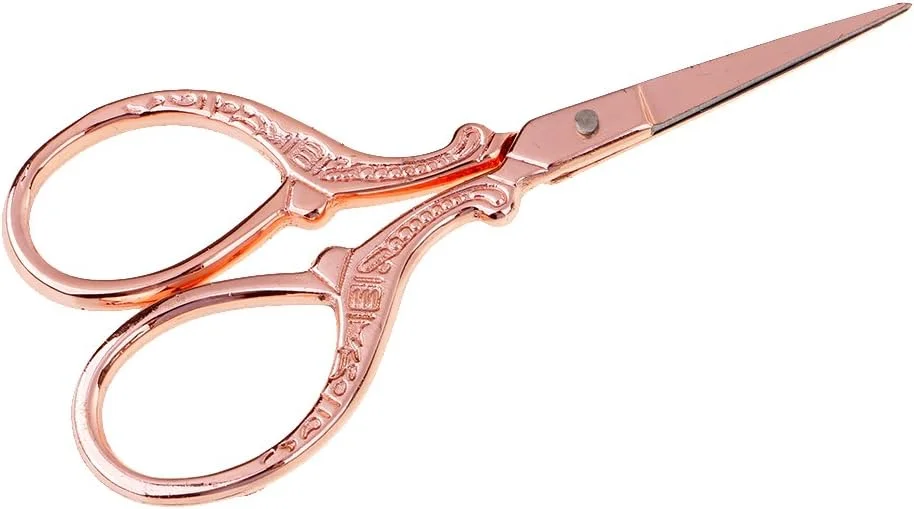 قیچی خیاطی مستقیم کلاسیک به سبک اروپایی وینتیج، 1 عدد، رزگلد قیچی خیاطی مستقیم کلاسیک به سبک اروپایی وینتیج، 1 عدد، رزگلد