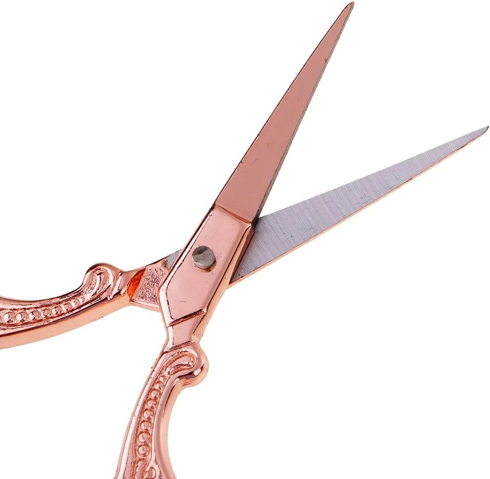 قیچی خیاطی مستقیم کلاسیک به سبک اروپایی وینتیج، 1 عدد، رزگلد قیچی خیاطی مستقیم کلاسیک به سبک اروپایی وینتیج، 1 عدد، رزگلد