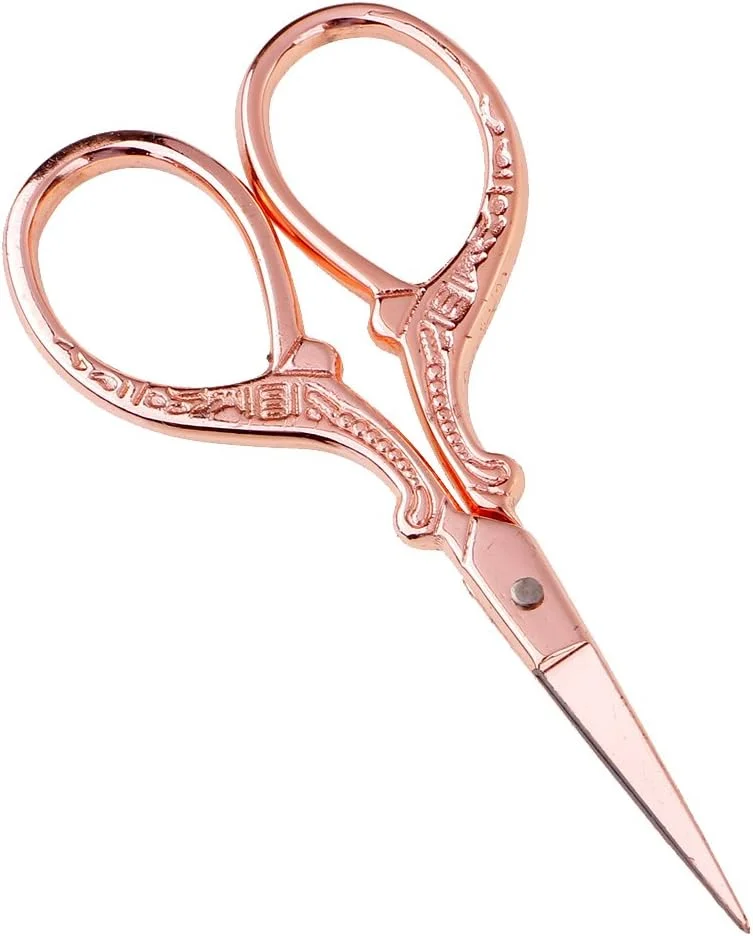 قیچی خیاطی مستقیم کلاسیک به سبک اروپایی وینتیج، 1 عدد، رزگلد قیچی خیاطی مستقیم کلاسیک به سبک اروپایی وینتیج، 1 عدد، رزگلد