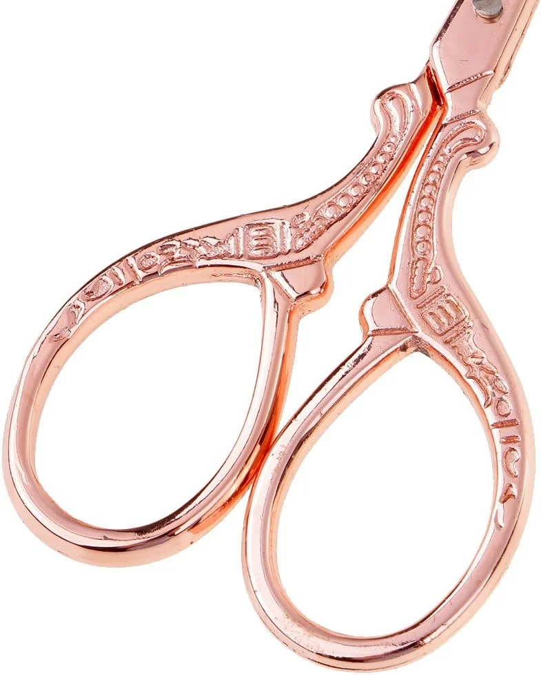 قیچی خیاطی مستقیم کلاسیک به سبک اروپایی وینتیج، 1 عدد، رزگلد قیچی خیاطی مستقیم کلاسیک به سبک اروپایی وینتیج، 1 عدد، رزگلد