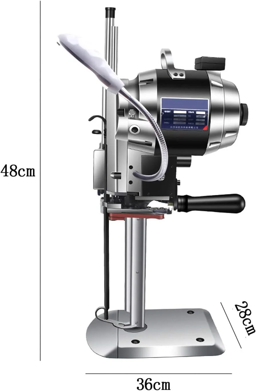 قیچی پارچه عمودی 11000 وات، دستگاه برش پارچه برقی، قیچی برقی حرفه ای، 6، 8، 10، 12، 15 اینچ با تیغه تیز شونده خودکار چراغ دار، 220 ولت - 10 اینچ