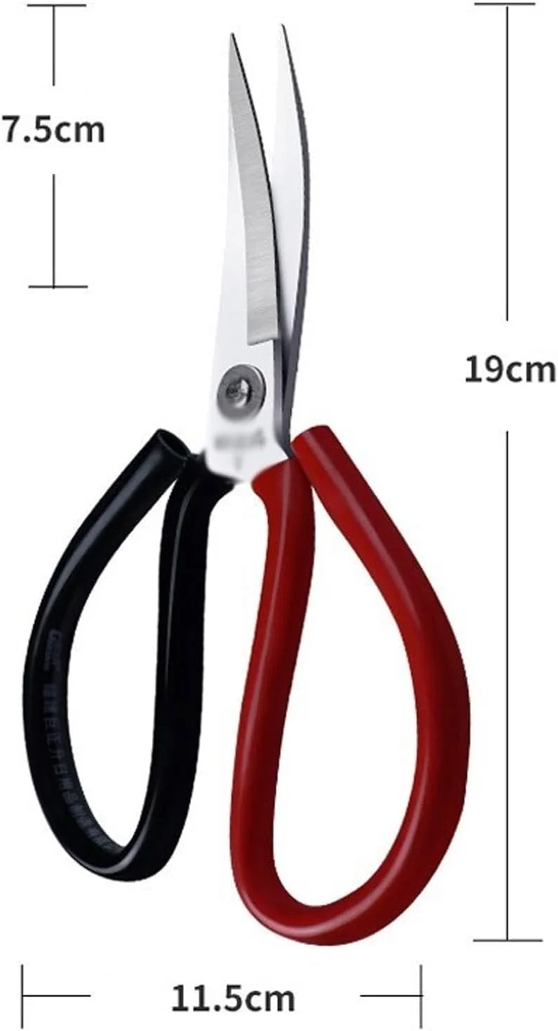 قیچی سر کج VFEDDDF، قیچی گلدوزی، قیچی سر منحنی برای سوزن دوزی، قیچی سر بالا، قیچی خیاطی بخیه متقاطع، ابزار خیاطی (رنگ: تیغه 1-مشکی)