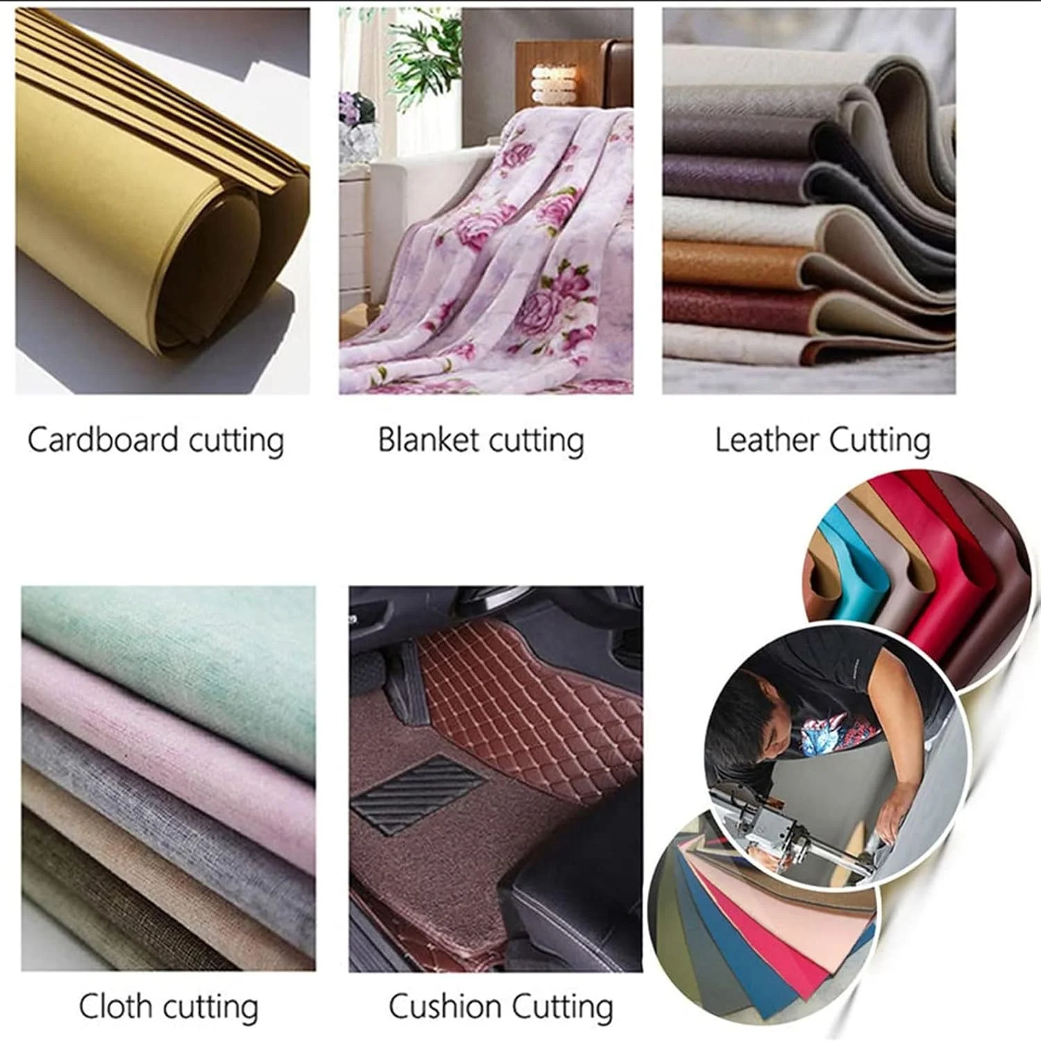 قیچی پارچه عمودی 11000 وات، دستگاه برش پارچه برقی، قیچی برقی حرفه ای، 6، 8، 10، 12، 15 اینچ با تیغه تیز شونده خودکار چراغ دار، 220 ولت - 10 اینچ