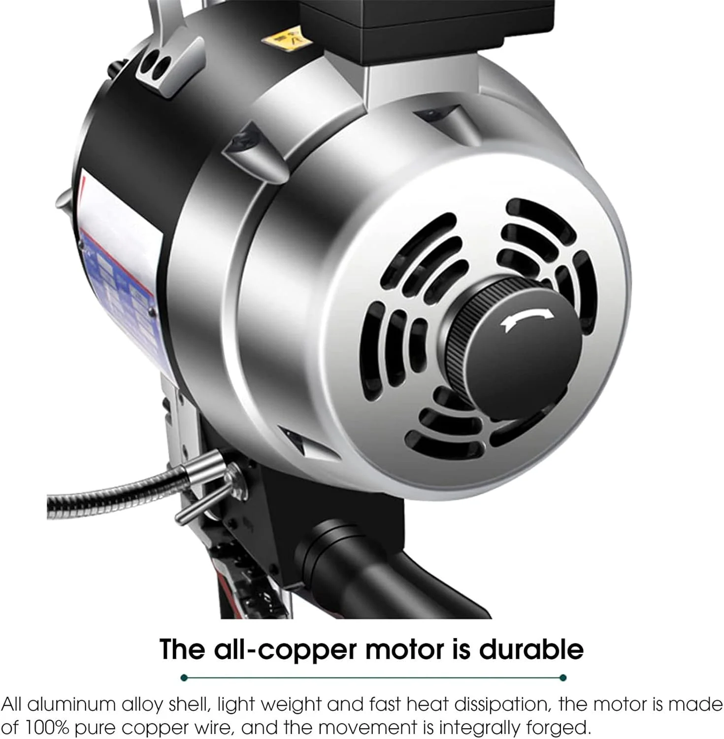 قیچی پارچه برقی عمودی 11000 وات، دستگاه برش پارچه برقی، قیچی برقی حرفه ای، 6، 8، 10، 12، 15 اینچ با تیغه تیز شونده اتوماتیک و چراغ LED، 220 ولت - 15 اینچ