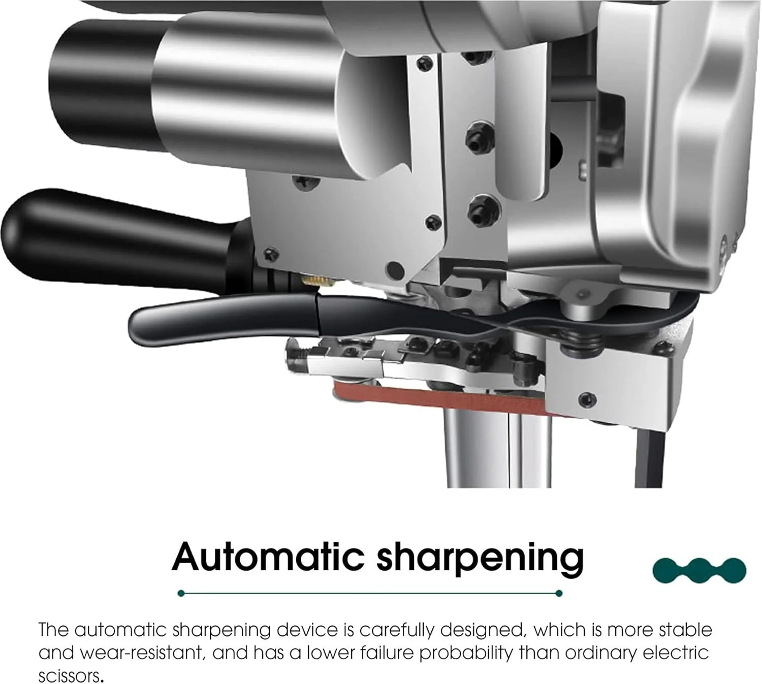 قیچی پارچه برقی عمودی 11000 وات، دستگاه برش پارچه برقی، قیچی برقی حرفه ای، 6، 8، 10، 12، 15 اینچ با تیغه تیز شونده اتوماتیک و چراغ LED، 220 ولت - 15 اینچ