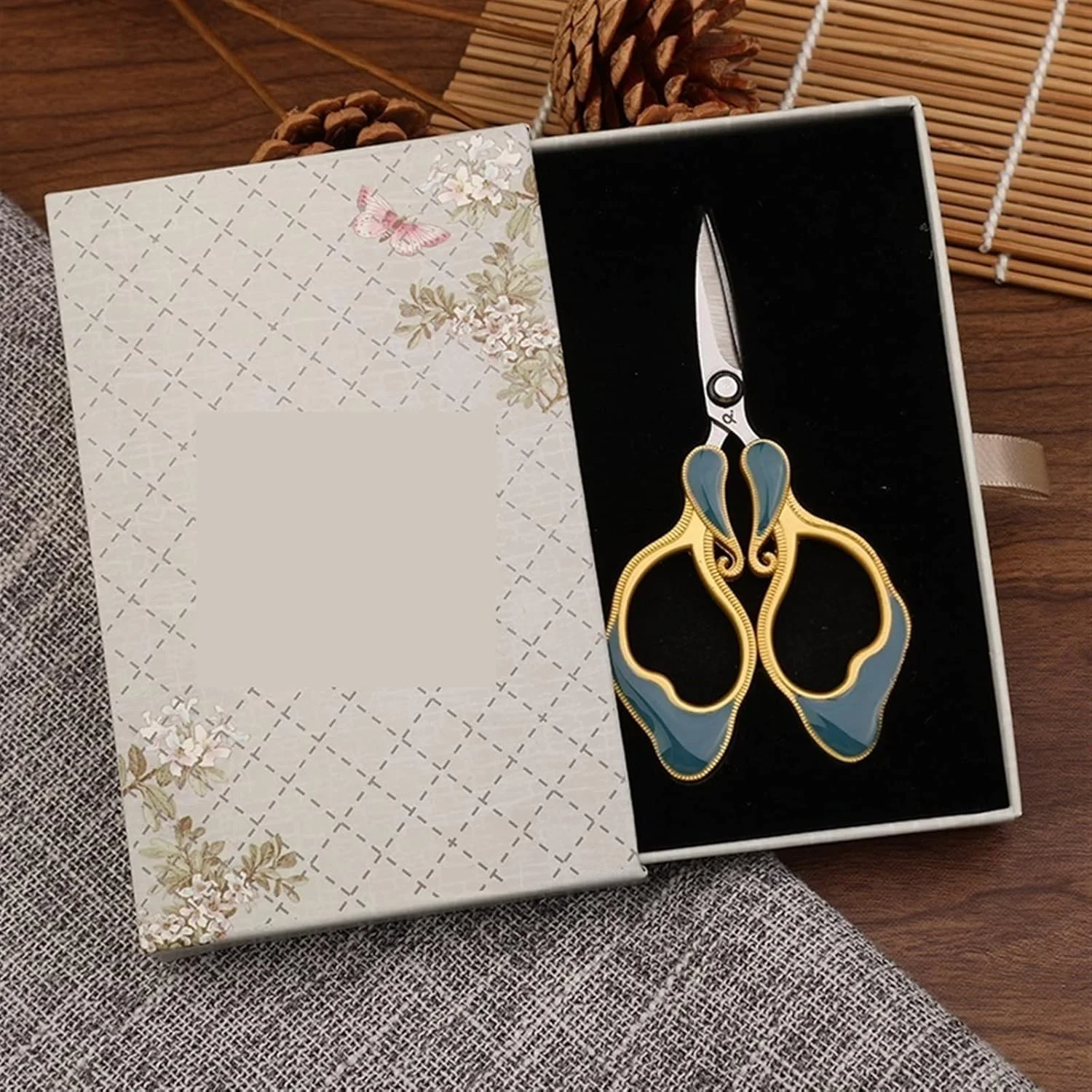 قیچی خیاطی VFEDDDF، قیچی گلدوزی و نخ، قیچی نخ برای خیاطی، پارچه، سوزن و برش نخ (Hortel)