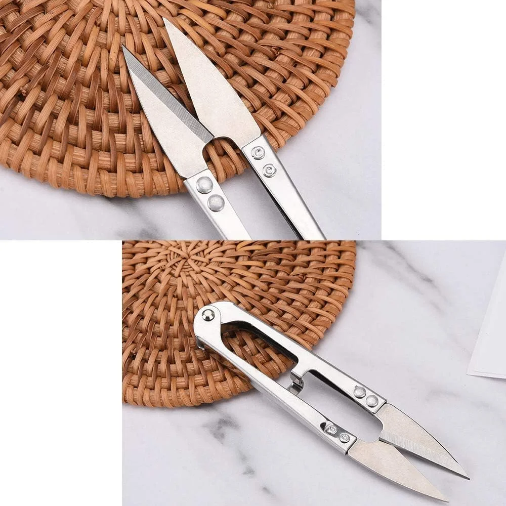 قیچی خیاطی DIY VersaMarts - نخ چین و قیچی نخ و کاموا فولادی پر کربن، قیچی کوچک گلدوزی برای پروژه های هنری، صنایع دستی و دوخت