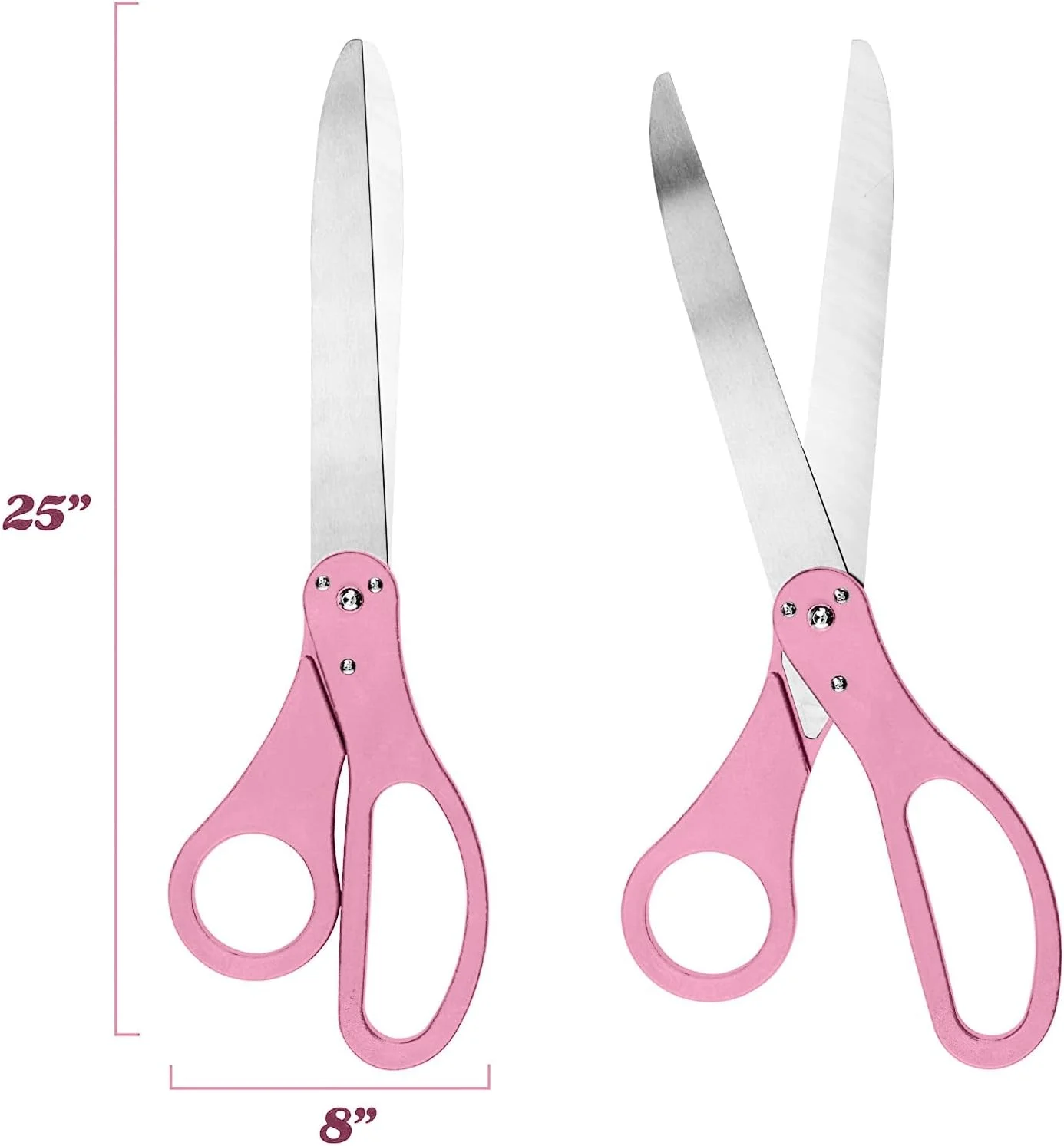 کیت مراسم افتتاحیه مجلل Upper Midland Products - قیچی غول پیکر 63.5 سانتی متری با روبان ساتن صورتی، بنر، پاپیون، بادکنک و موارد دیگر کیت مراسم افتتاحیه مجلل Upper Midland Products - قیچی غول پیکر 63.5 سانتی متری با روبان ساتن صورتی، بنر، پاپیون، بادکنک و موارد دیگر