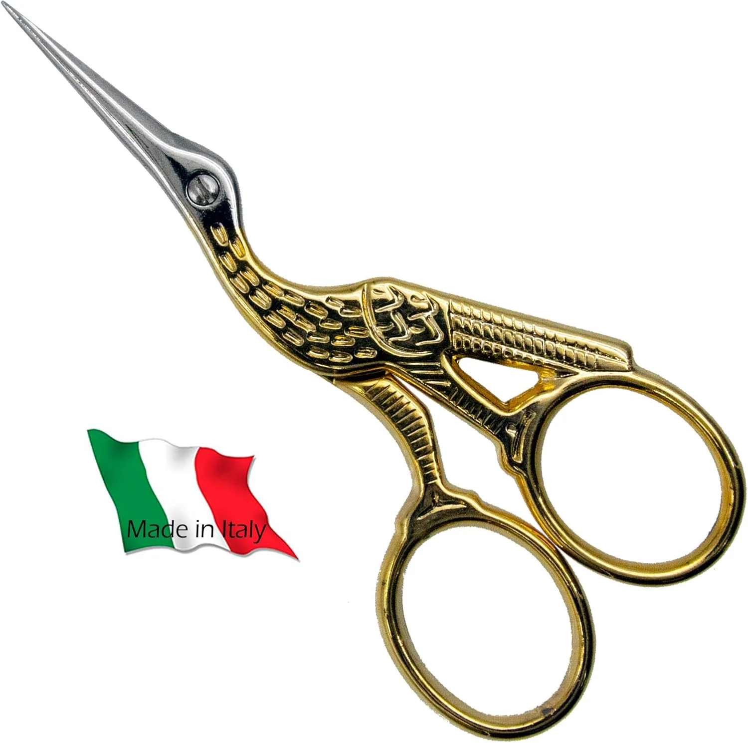 قیچی گلدوزی و خیاطی طرح لک لک التیما، روکش طلایی، فورج شده، 3.5 اینچی قیچی گلدوزی و خیاطی طرح لک لک التیما، روکش طلایی، فورج شده، 3.5 اینچی