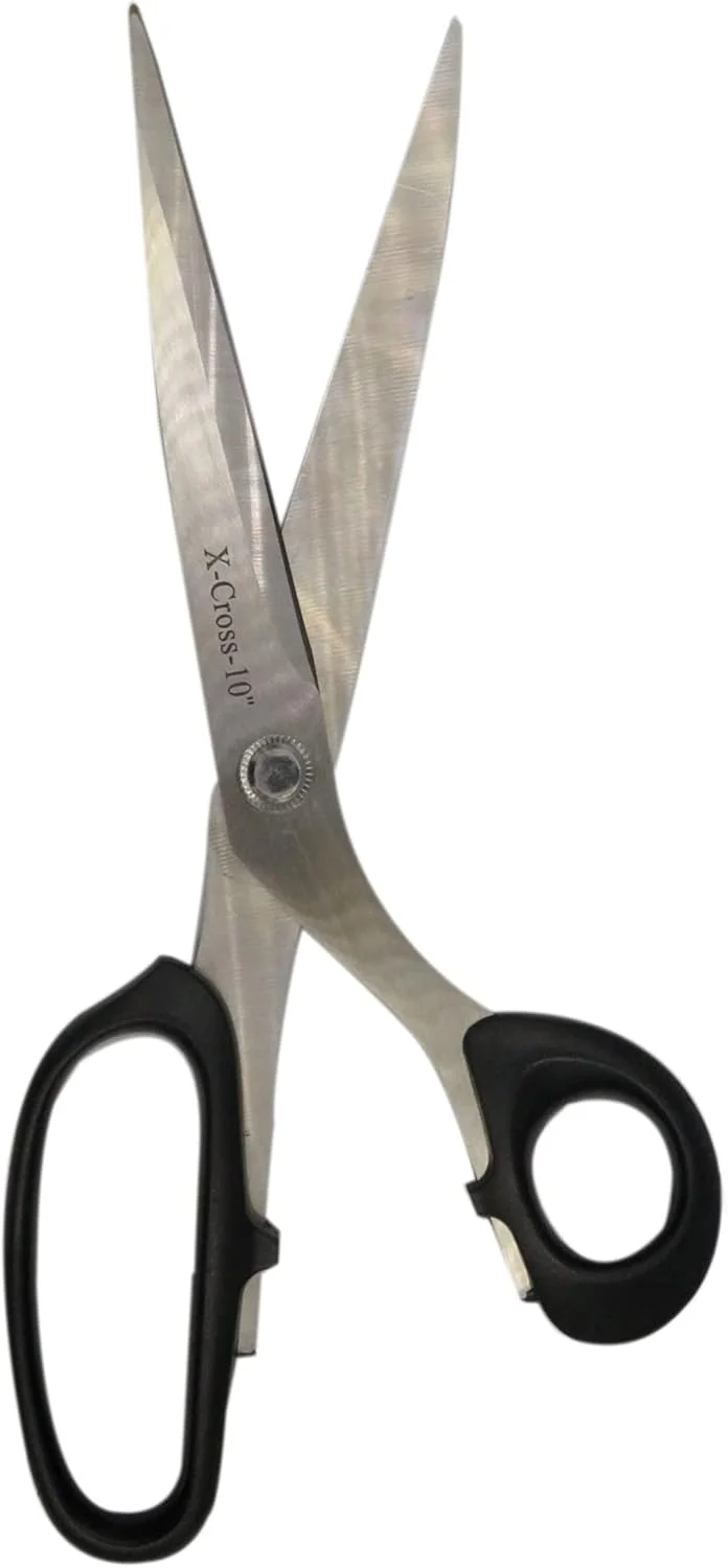 قیچی استیل 10 اینچی یونیورسال با دسته صاف، قیچی خیاطی دسته مشکی سنگین قیچی استیل 10 اینچی یونیورسال با دسته صاف، قیچی خیاطی دسته مشکی سنگین