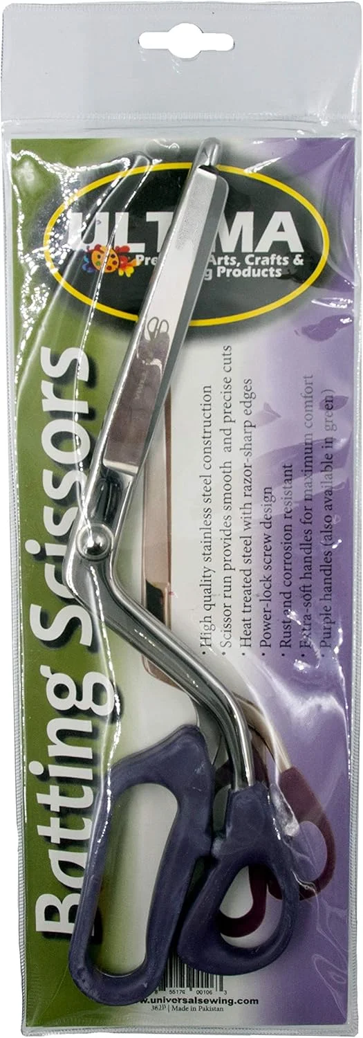 قیچی برش پشم شیشه التیما 11.5 اینچی - برش تمیز پنبه، پشم، پلی استر و مخلوط پنبه/پلی (بنفش)