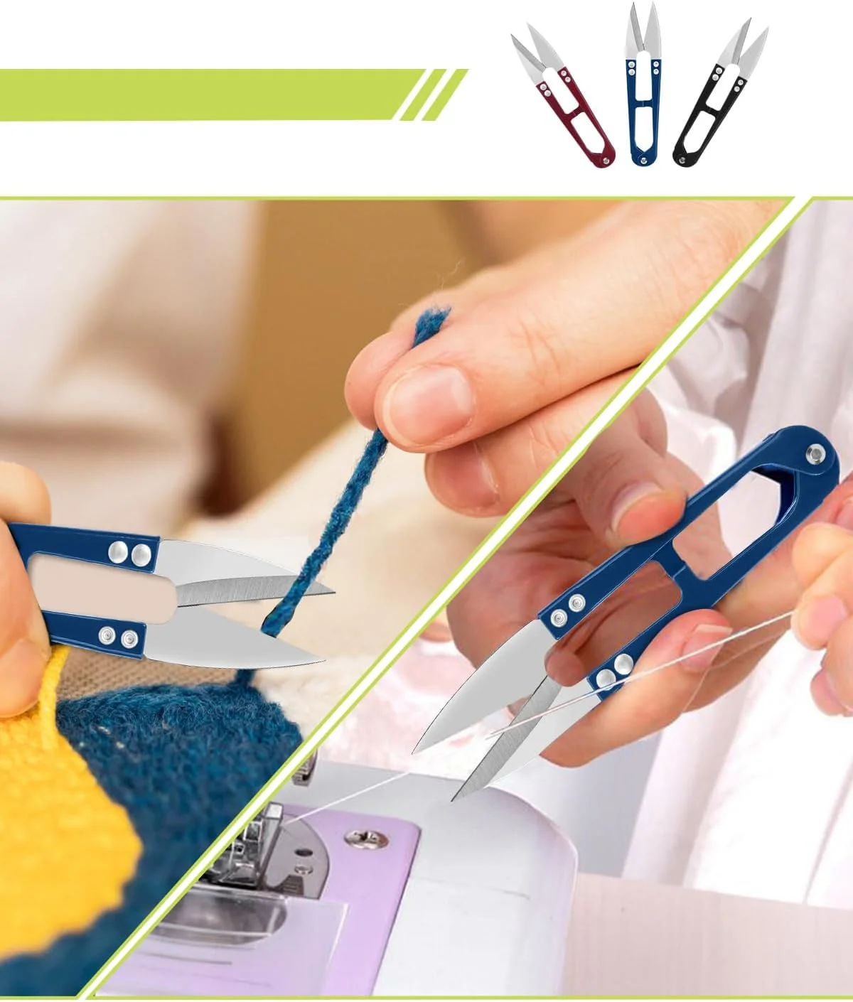 قیچی نخ چین UCEC مدل 3 Blue Thread Snips، نخ بر، تیز و آسان برای برش، لوازم جانبی گلدوزی، قیچی خیاطی، قیچی گلدوزی، قیچی کوچک، لوازم خیاطی، قیچی خیاطی، قیچی مینی
