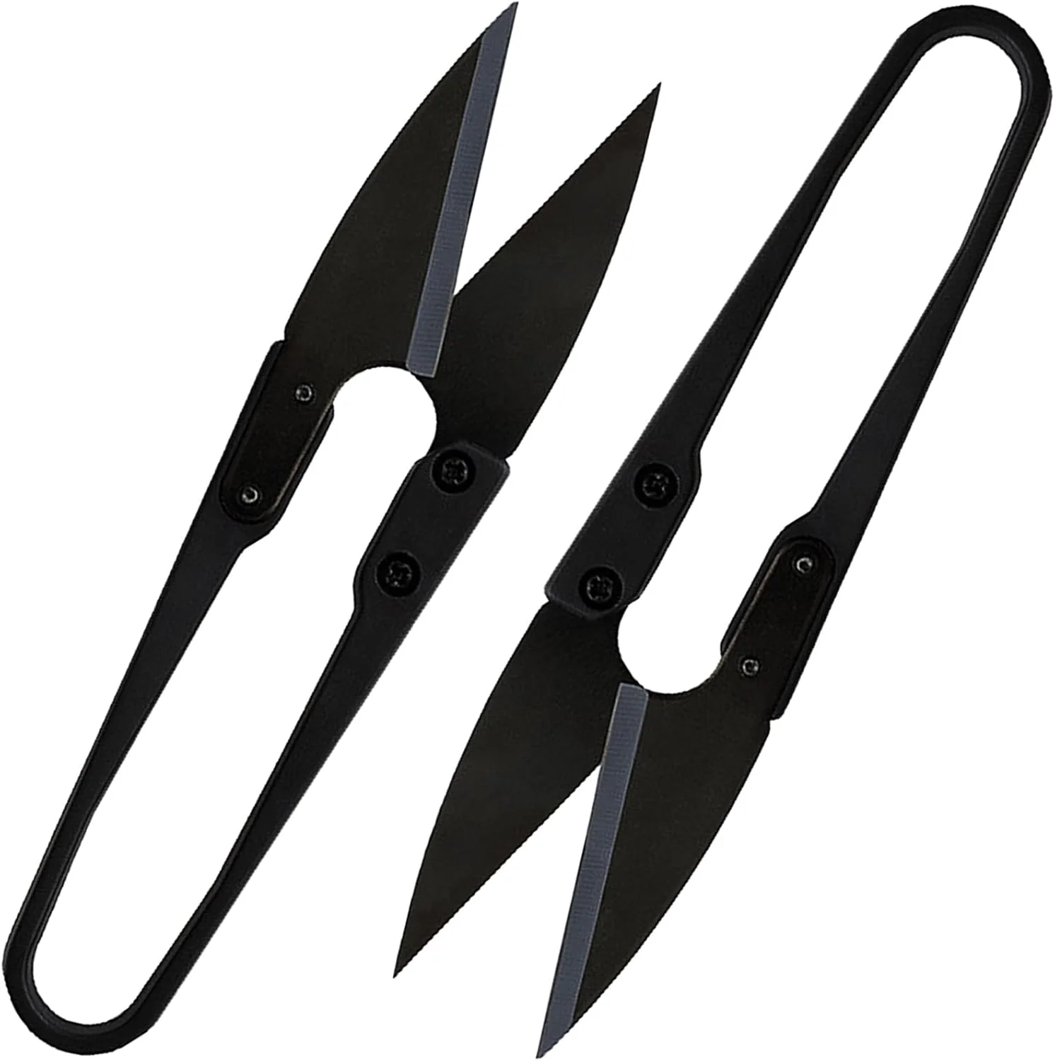 بسته 2 عددی قیچی U شکل، کوچک، قیچی خیاطی جهانی برای جداسازی دقیق نخ و قیچی نخ، قیچی نخ بخیه فنری، برای صنایع دستی و مراقبت از گیاهان