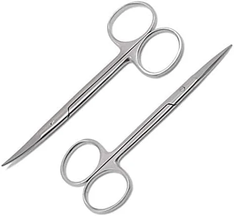 قیچی پانسمان تروبیولوژی 5 اینچ خمیده و مستقیم