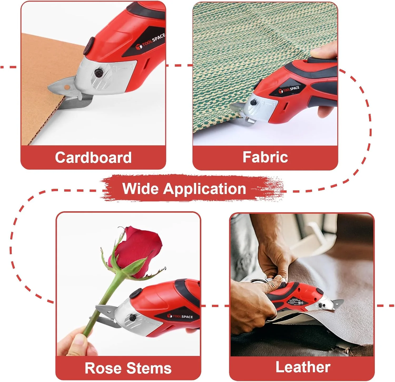 قیچی برقی شارژی 4 ولت T TOOLSPACE، قیچی برقی با 2 عدد تیغه برش برای برش پارچه، فرش و چرم قیچی برقی شارژی 4 ولت T TOOLSPACE، قیچی برقی با 2 عدد تیغه برش برای برش پارچه، فرش و چرم