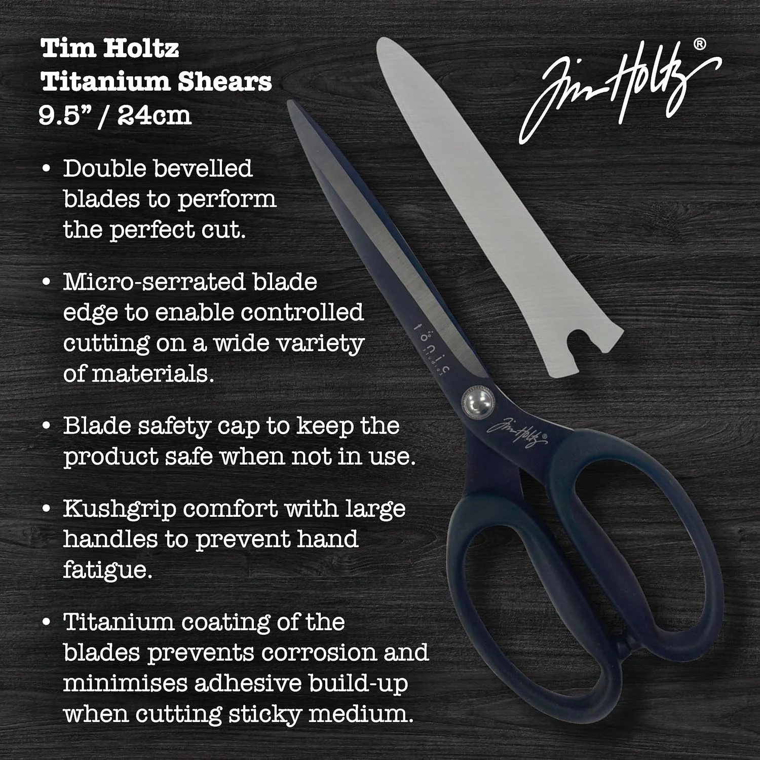 قیچی تیتانیومی 9.5 اینچی Tim Holtz Tonic Studios 107E، رنگ مارون قیچی تیتانیومی 9.5 اینچی Tim Holtz Tonic Studios 107E، رنگ مارون