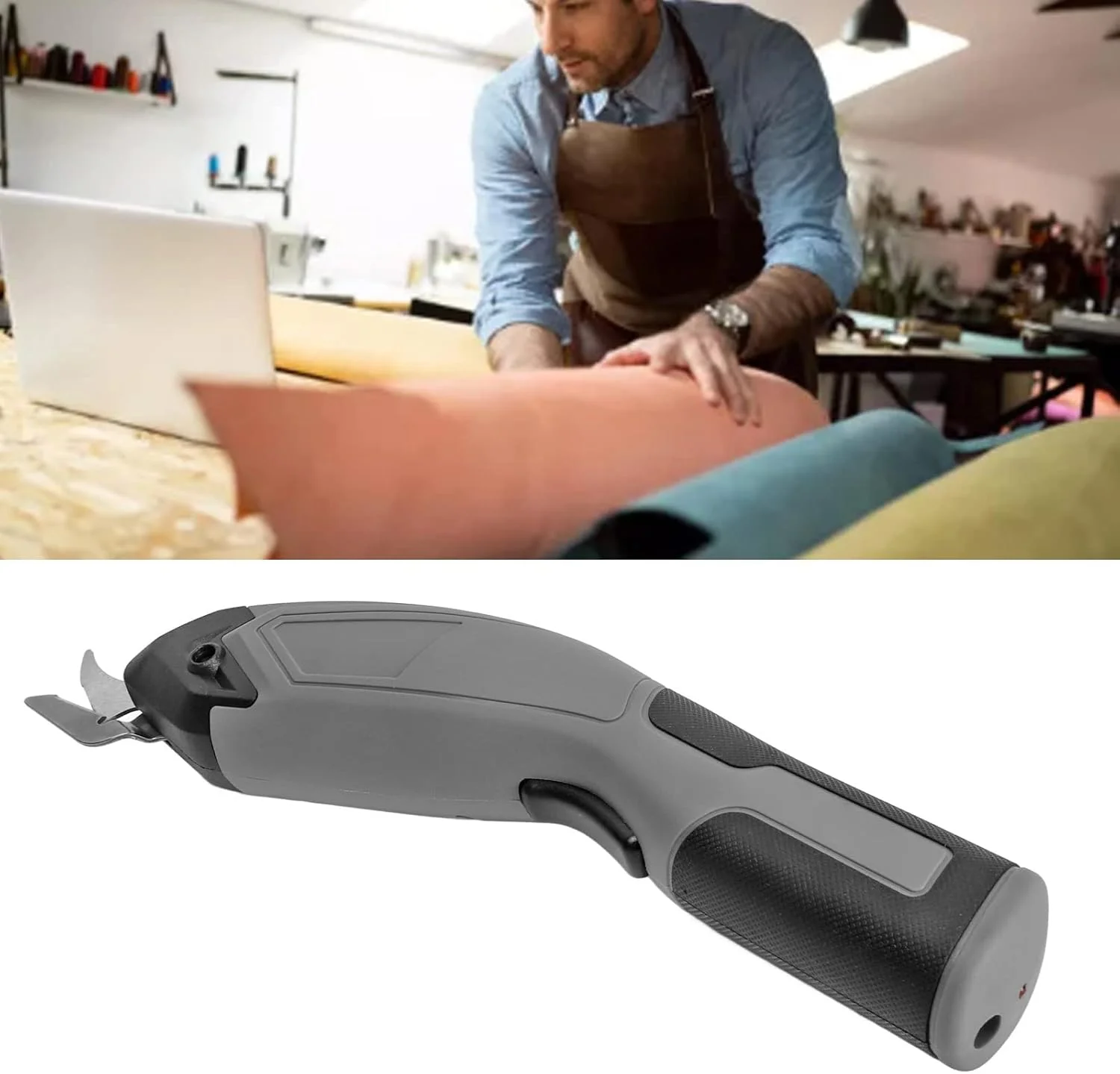 قیچی برقی ارگونومیک و جمع و جور Tihebeyan برای صنایع دستی و خیاطی، با قابلیت شارژ USB برای پروژه های DIY قیچی برقی ارگونومیک و جمع و جور Tihebeyan برای صنایع دستی و خیاطی، با قابلیت شارژ USB برای پروژه های DIY