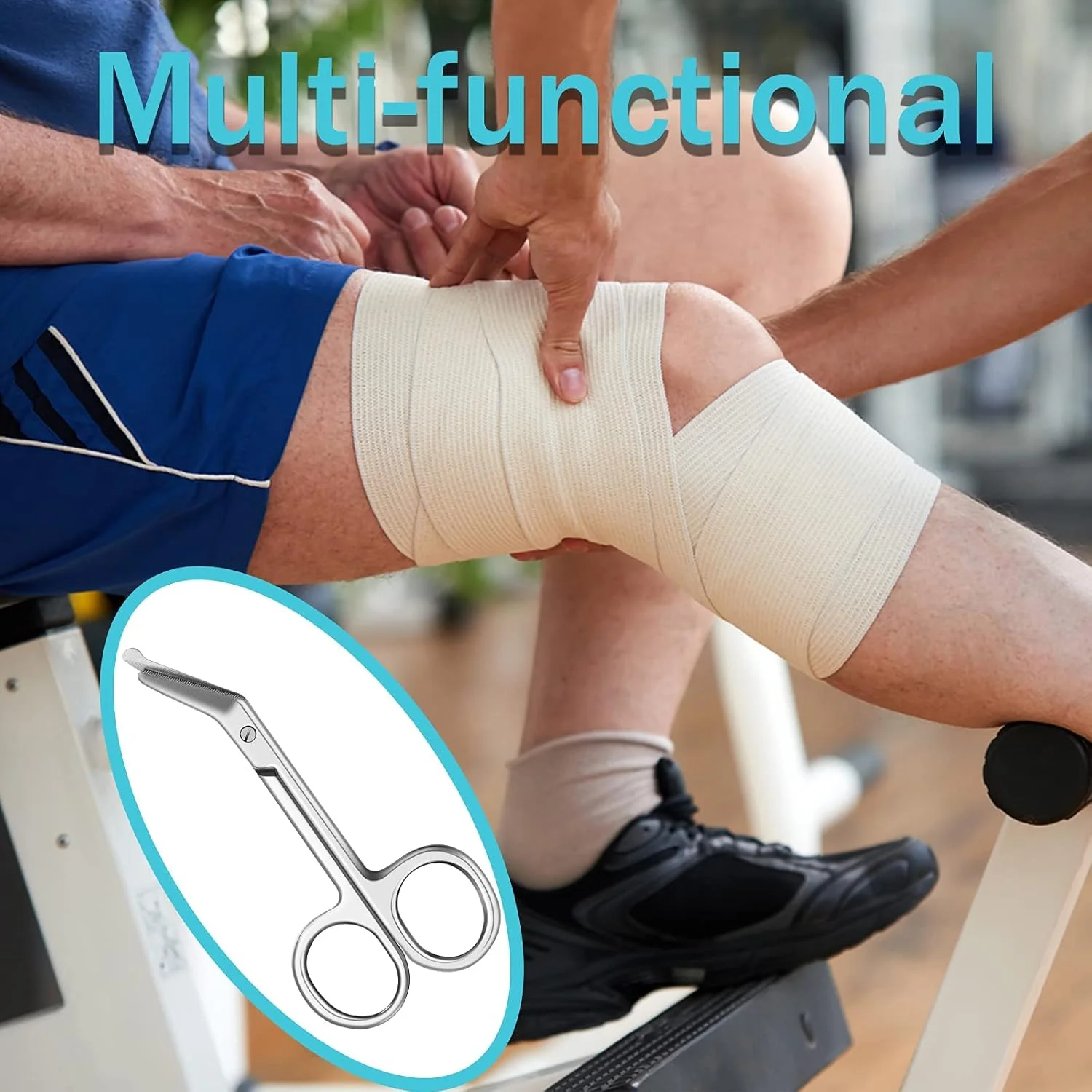 قیچی بانداژ TERRIFI، قیچی استیل ضد زنگ، 4.3 x 2.1 اینچ، خمیده (2 عدد) قیچی بانداژ TERRIFI، قیچی استیل ضد زنگ، 4.3 x 2.1 اینچ، خمیده (2 عدد)