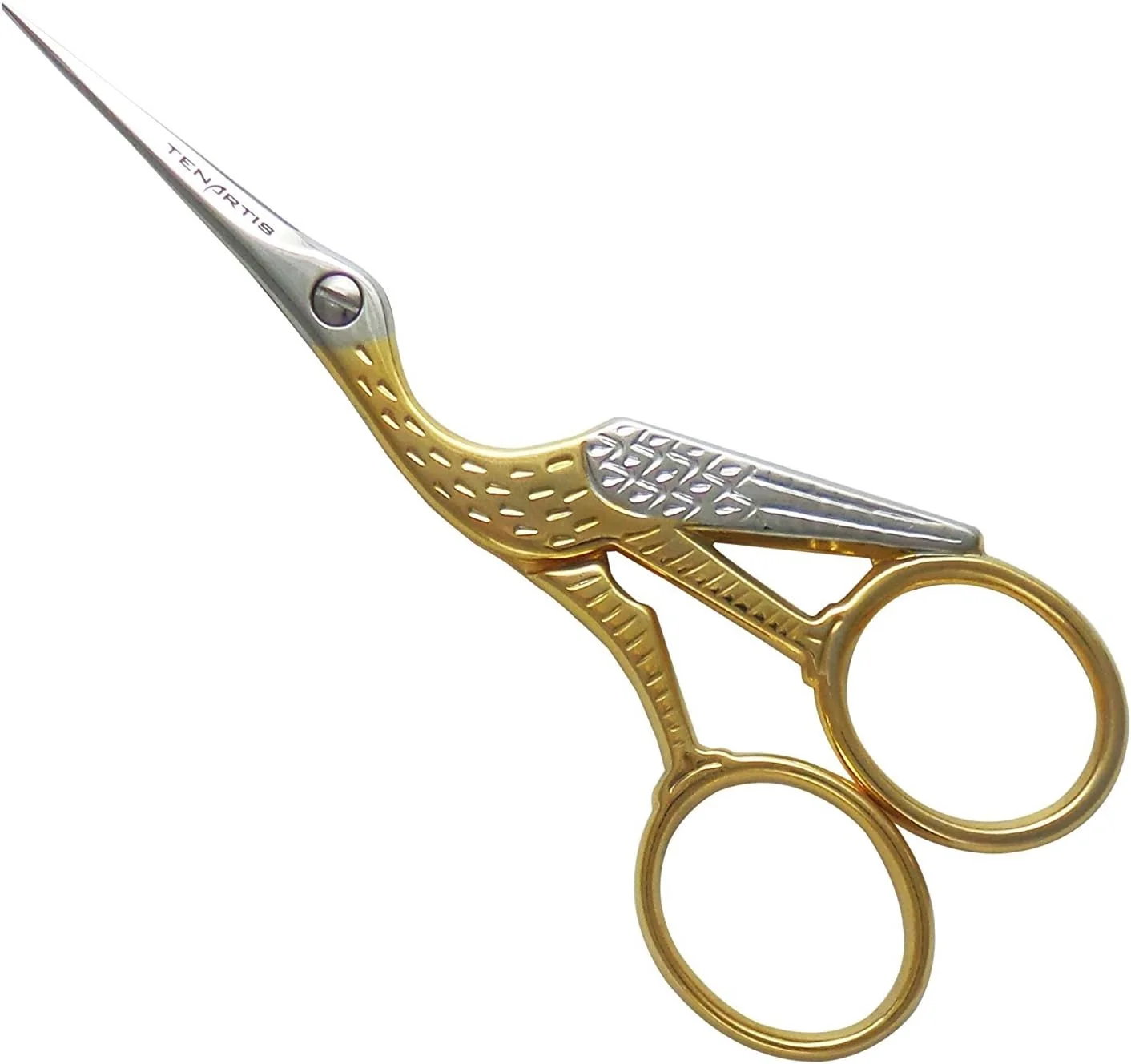 قیچی گلدوزی طرح لک لک حرفه ای Tenartis (4 1/2 اینچ) - 152 طول 11 سانتی متر - ساخت ایتالیا