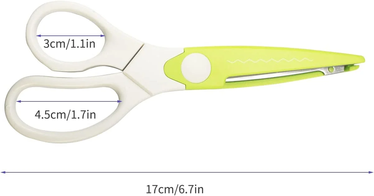 ست قیچی کاغذ SUNNEEN، 5 جفت قیچی لبه تزئینی عالی برای برش لبه کاغذ DIY، صنایع دستی، اسکرپ بوک، کوئیلینگ کاغذ و طرح های کودکان برای لوازم التحریر مدرسه، دفتر کار و بزرگسالان
