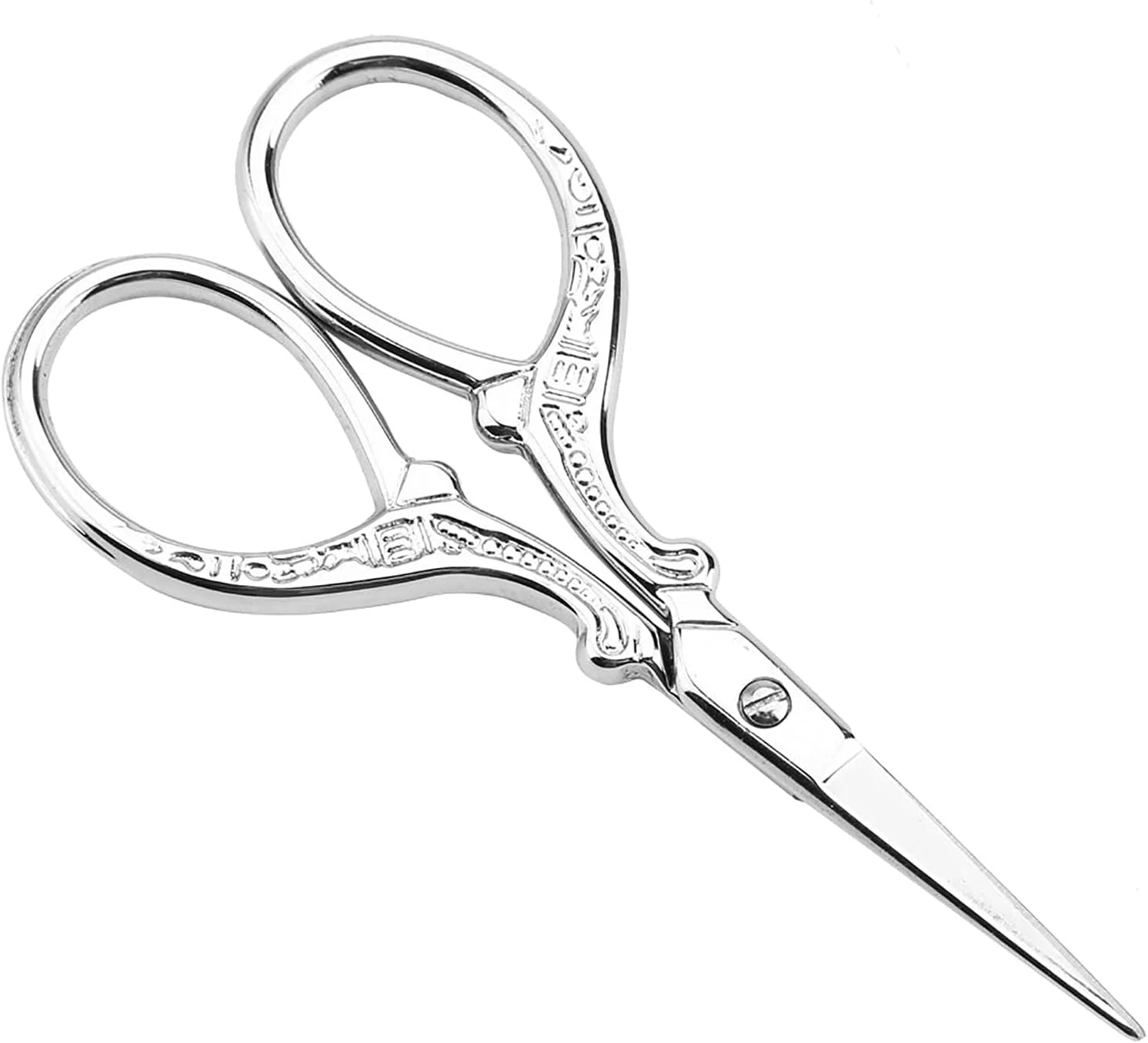 قیچی گلدوزی استیل ضد زنگ، قیچی خیاطی عتیقه، قیچی آرایشی، قیچی خیاطی، قیچی خیاطی کوچک خانگی (نقره ای)