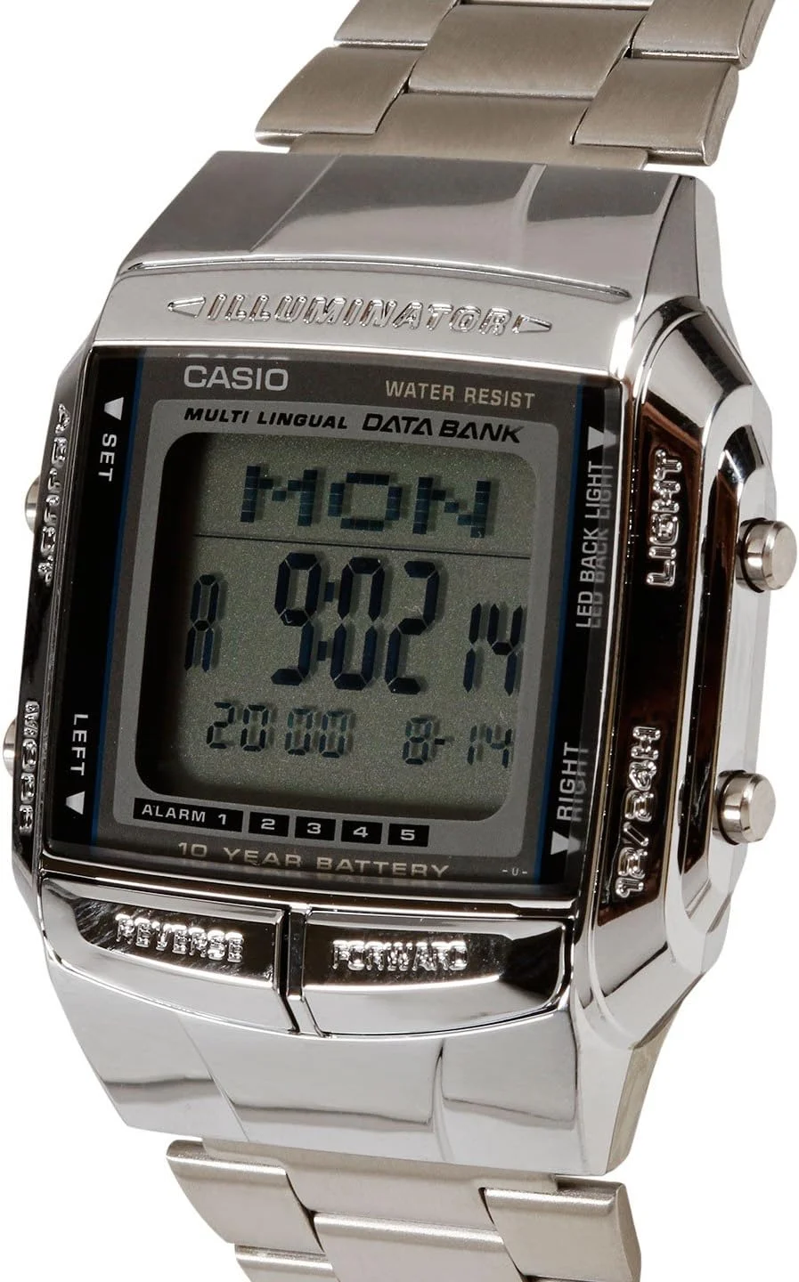ساعت مچی دیجیتال کاسیو مدل DB3601ADF با صفحه نقره ای و بند استیل ضد زنگ ساعت مچی دیجیتال کاسیو مدل DB3601ADF با صفحه نقره ای و بند استیل ضد زنگ