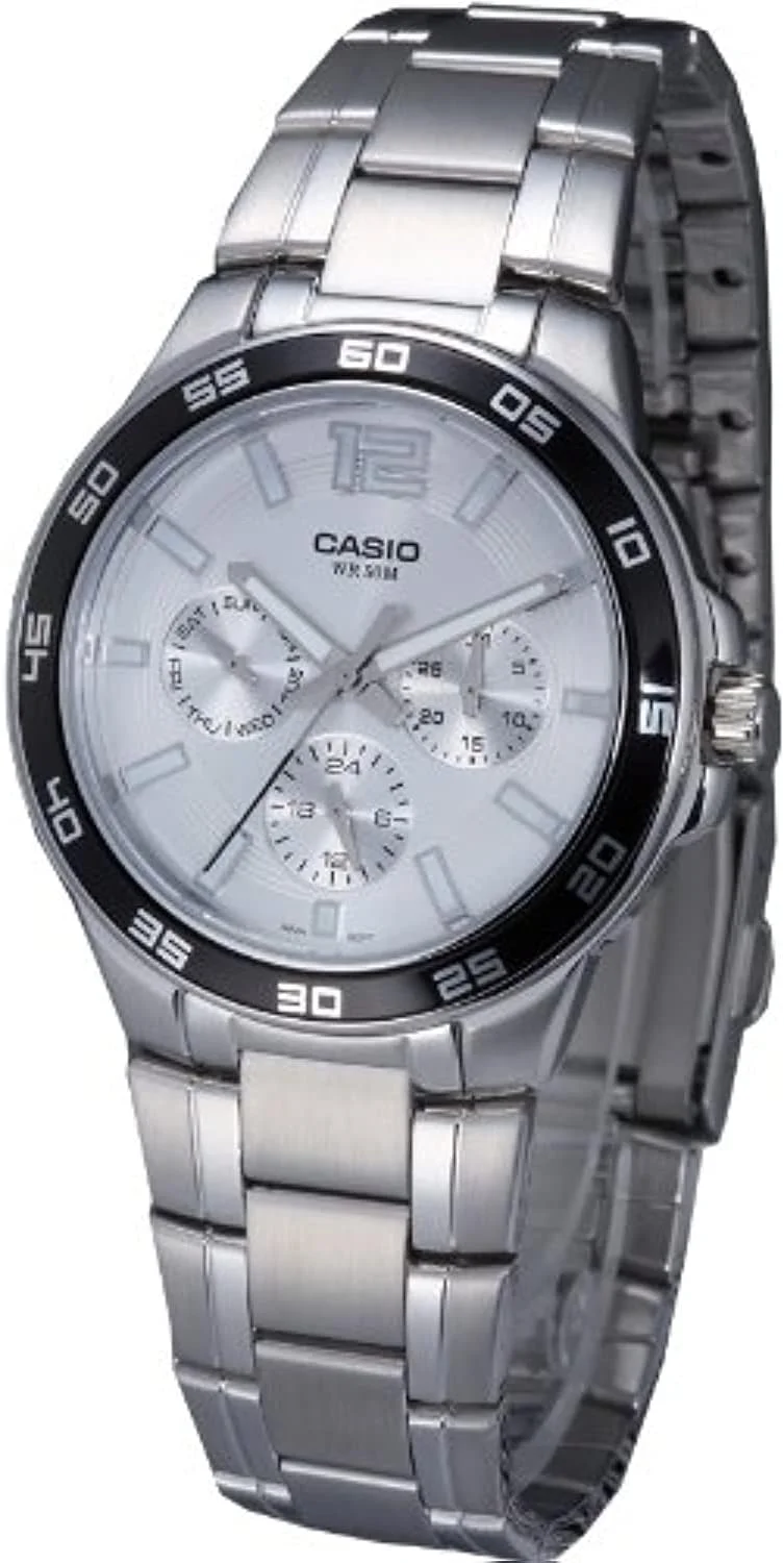 ساعت مچی عقربه‌ای مردانه کاسیو مدل MTP-1300D-7A1VDF استیل ضد زنگ