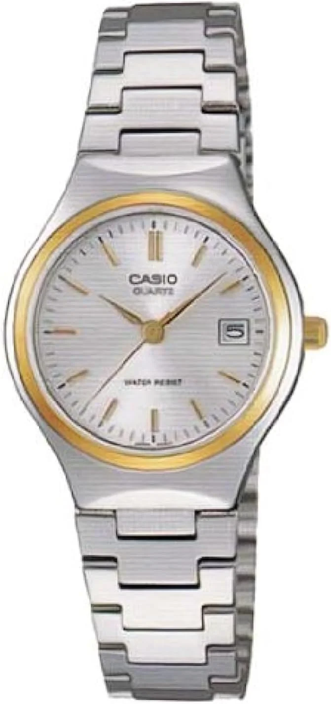 ساعت مچی عقربه ای زنانه کاسیو مدل LTP-1170G-7A با بند استیل نقره ای و نمایشگر تاریخ