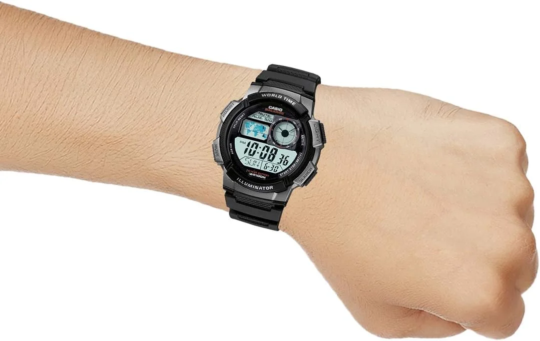 ساعت مچی مردانه کاسیو - بند رزین دیجیتال - AE1000W-1B ساعت مچی مردانه کاسیو - بند رزین دیجیتال - AE1000W-1B
