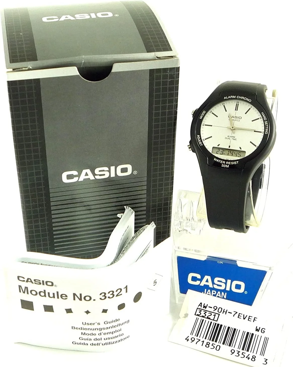 ساعت مچی مردانه کاسیو کوارتز، نمایشگر آنالوگ-دیجیتال و بند رابر مدل AW-90H-7EVDF ساعت مچی مردانه کاسیو کوارتز، نمایشگر آنالوگ-دیجیتال و بند رابر مدل AW-90H-7EVDF