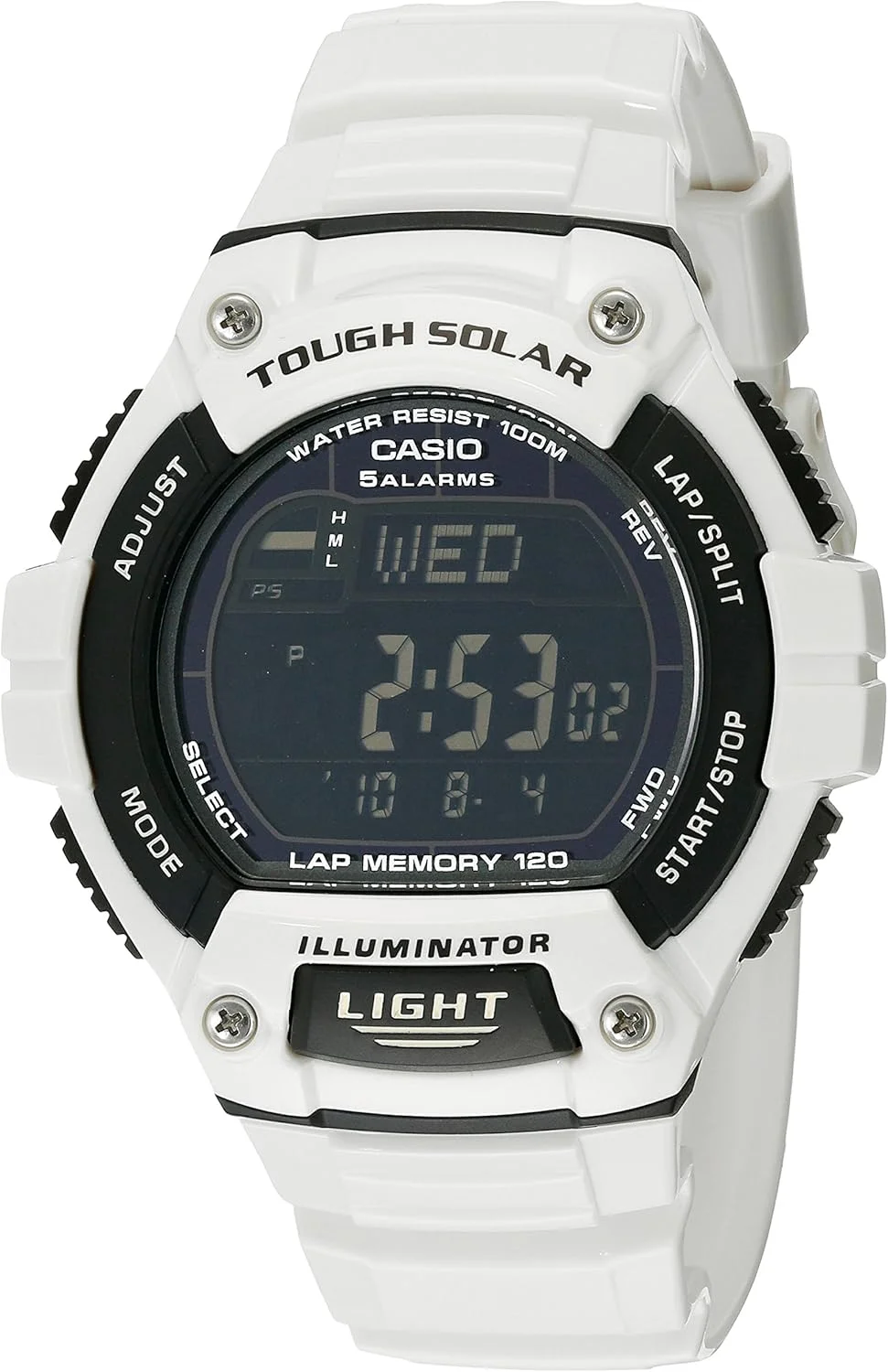 ساعت مچی دیجیتال مردانه کاسیو مدل W-S220C-7BVCF با نمایشگر کوارتز سفید
