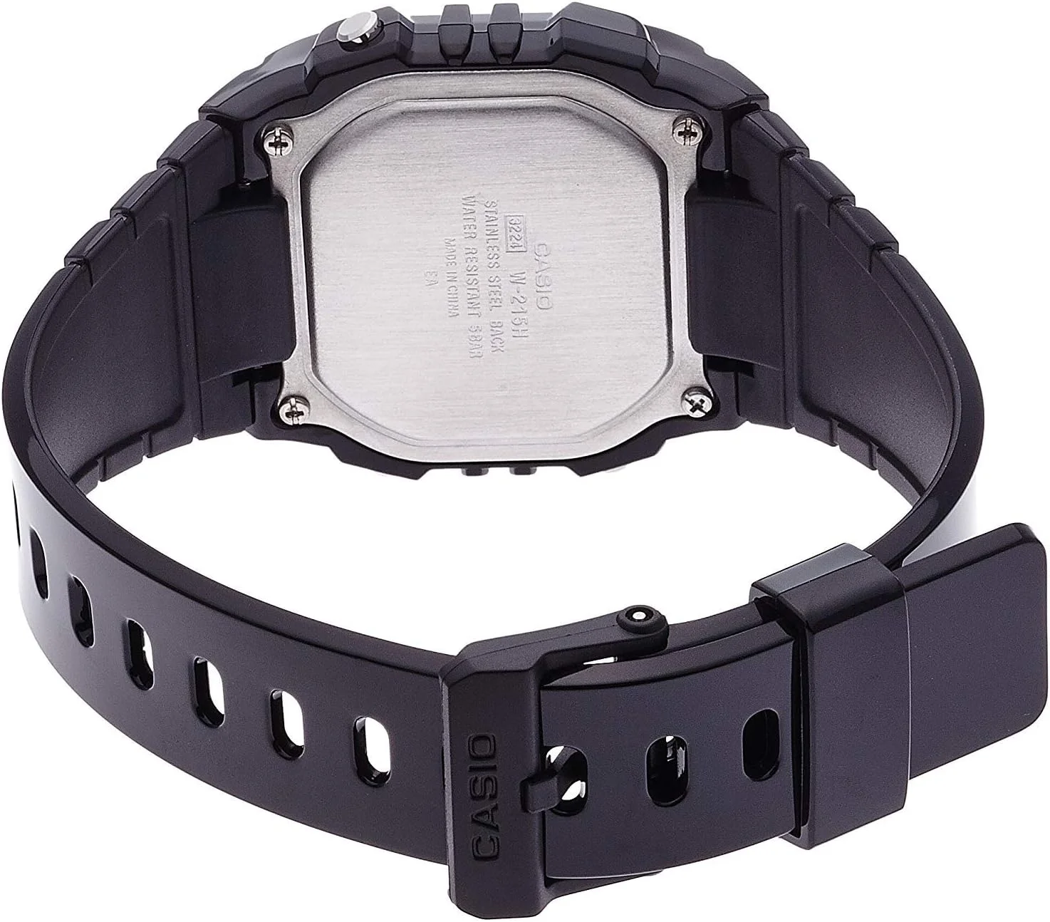 ساعت مچی مردانه کاسیو (Casio) مدل w – w-215h-1avdf – DC V, 1 A/w215h – DC V, 1 A STANDARD Digital Black Dial [واردات موازی]