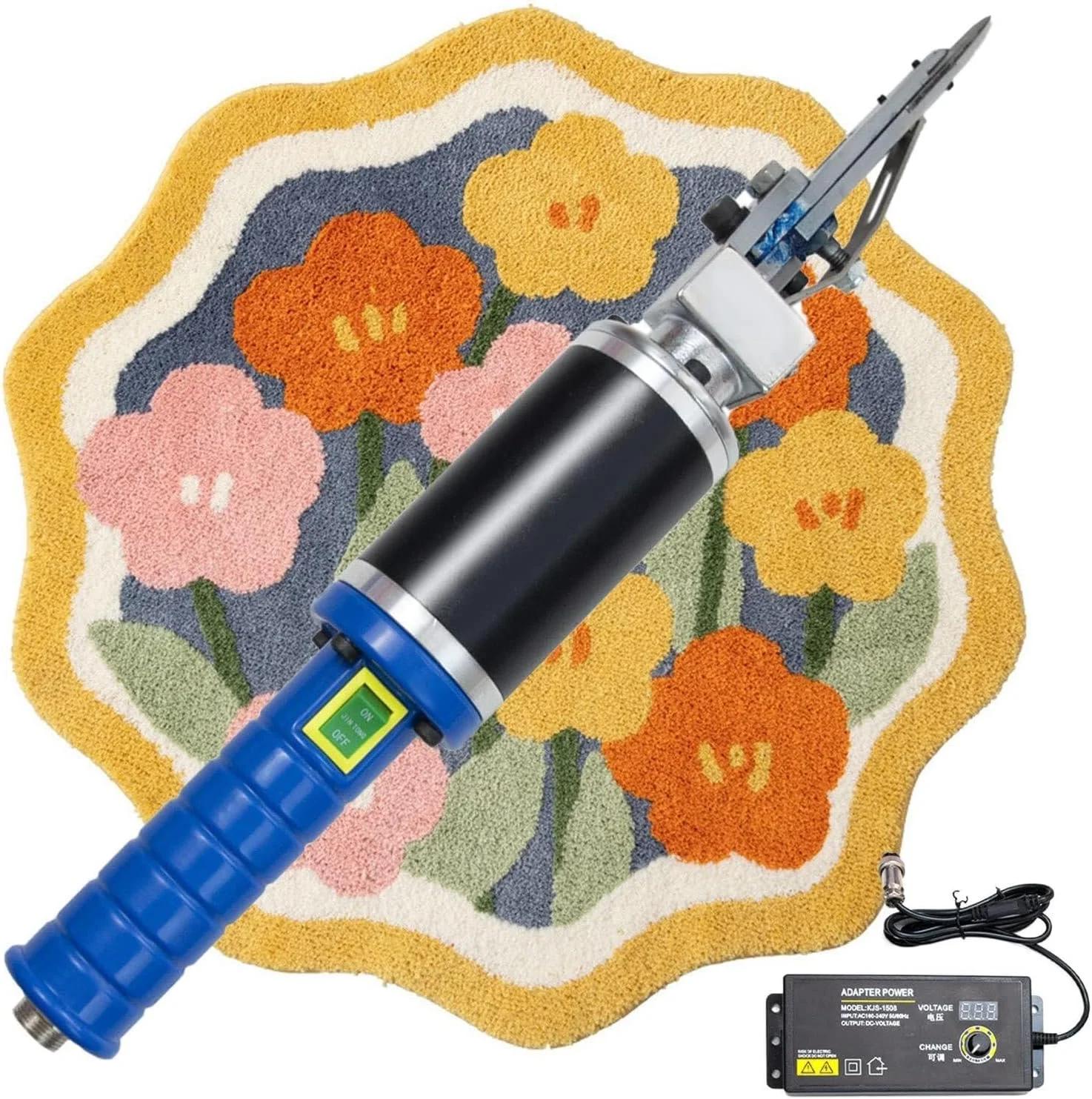 قیچی برقی SPAPUR 1 200W برای برش دقیق فرش - سرعت قابل تنظیم ایده آل برای تافتینگ و حکاکی شامل تیغه های جایگزین و برس های کربنی