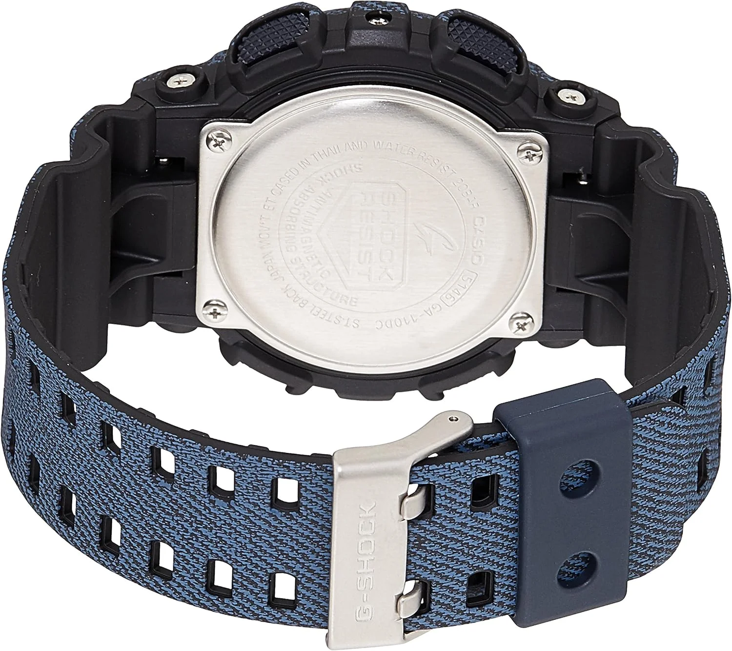 ساعت مچی مردانه کاسیو مدل G-Shock با نمایشگر آنالوگ-دیجیتال Ga-110Dc-1Adr، بند آبی