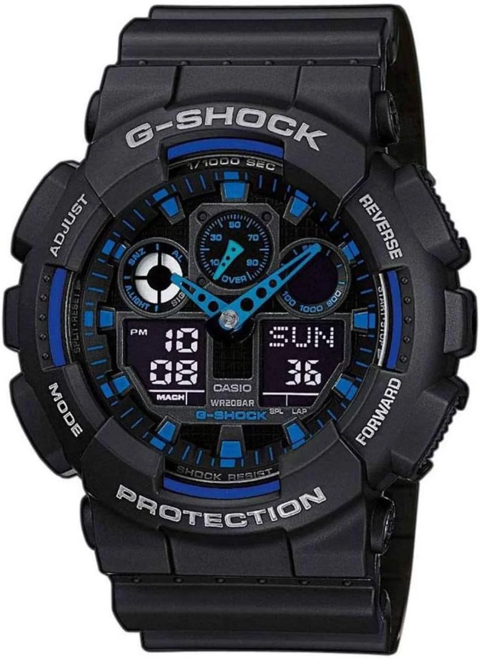 ساعت مچی مردانه کاسیو جی شاک مدل GA-100-1A2ER، ضد آب تا 200 متر