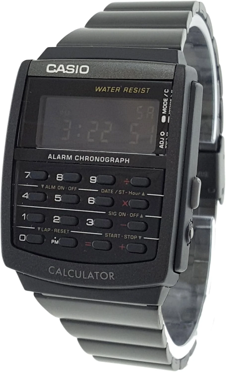 ساعت مچی مردانه کاسیو مدل Data Bank با صفحه مشکی - CA-506B-1A