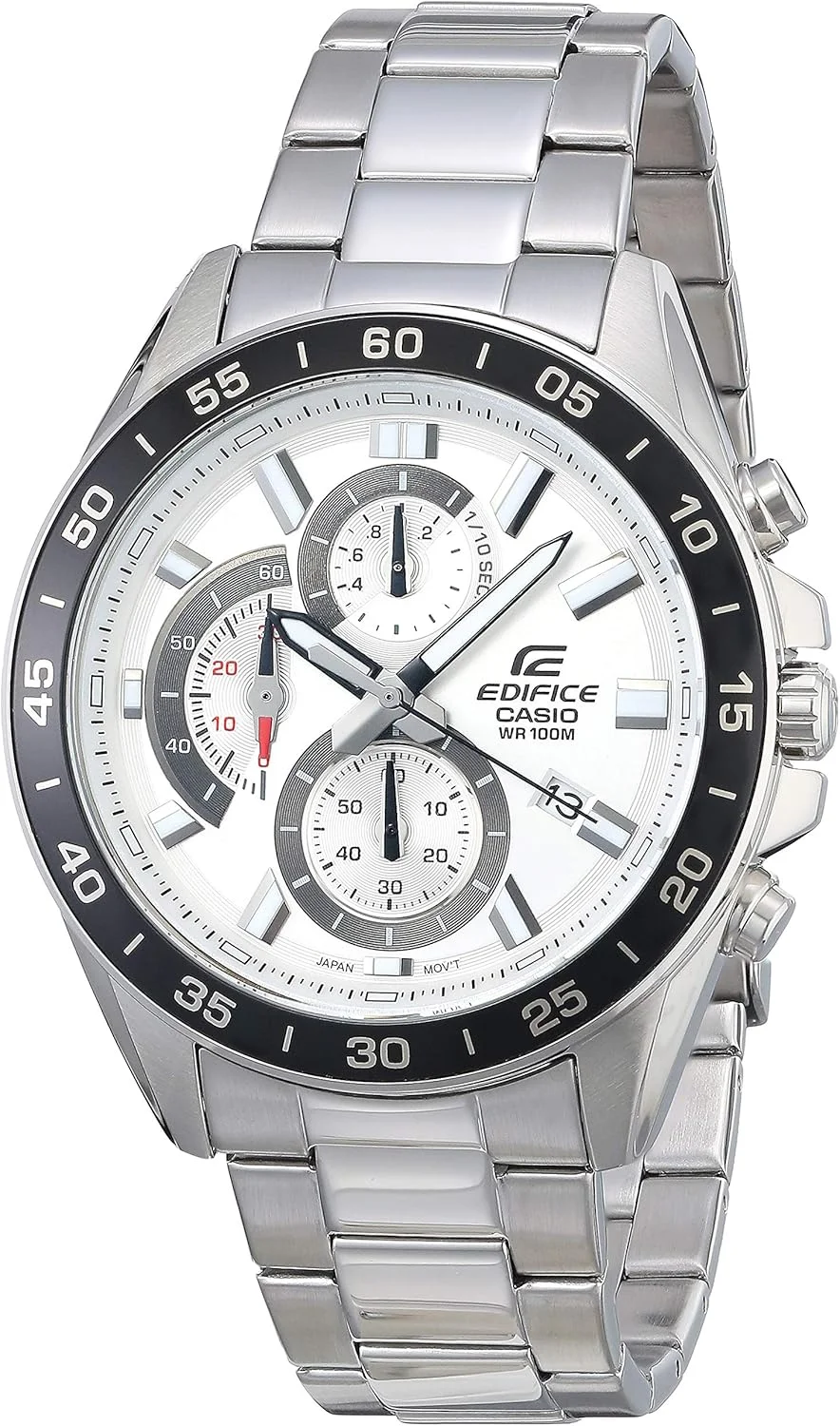 ساعت مچی عقربه‌ای مردانه کاسیو مدل EFV-550D-7AVUDF Edifice، نقره‌ای/نقره‌ای، کرونوگراف