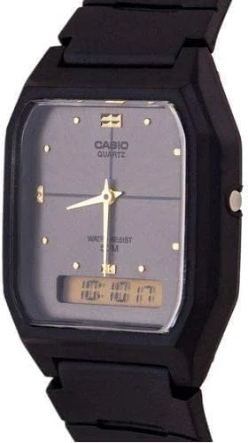 ساعت مچی مردانه کاسیو دو زمانه آنالوگ-دیجیتال مدل AW-48HE-8AVDF با بدنه رزین