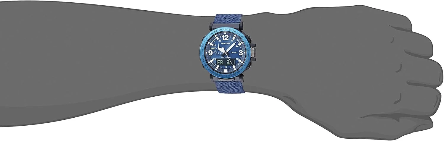 ساعت مچی مردانه کاسیو PRO Trek کوارتز استیل ضد زنگ با بند پارچه ای، مشکی، 23.9 (مدل: PRG-600YB-2CR) ساعت مچی مردانه کاسیو PRO Trek کوارتز استیل ضد زنگ با بند پارچه ای، مشکی، 23.9 (مدل: PRG-600YB-2CR)