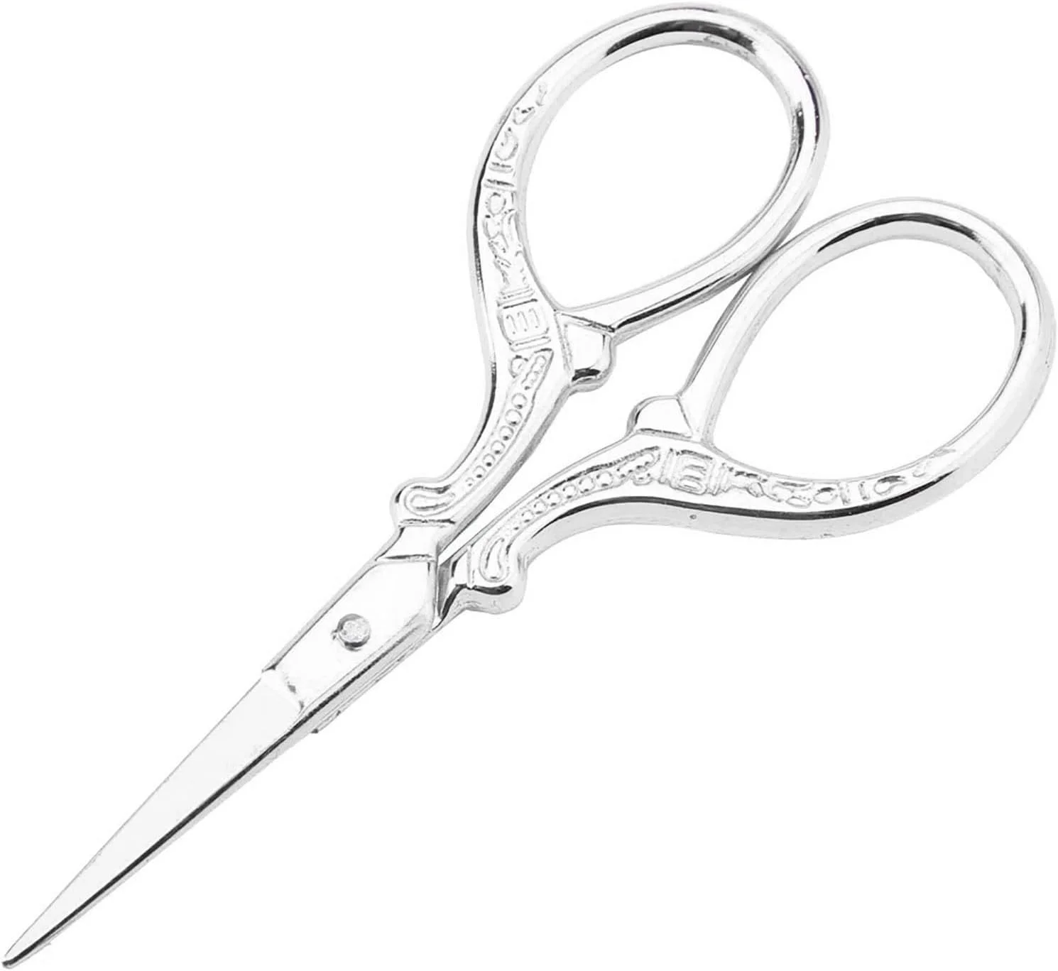 قیچی خیاطی، قیچی کاردستی قدیمی طلایی DIY، قیچی کوچک گلدوزی برای خیاطی و کوک صلیبی، ابزار کاردستی (نقره ای)