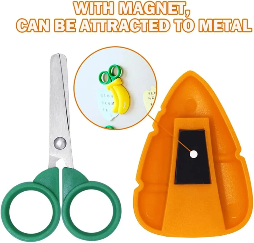 ست 4 عددی قیچی میوه خوری دستی SGERUFZ برای کودکان و بزرگسالان - توت فرنگی، هویج، انگور، موز ست 4 عددی قیچی میوه خوری دستی SGERUFZ برای کودکان و بزرگسالان - توت فرنگی، هویج، انگور، موز