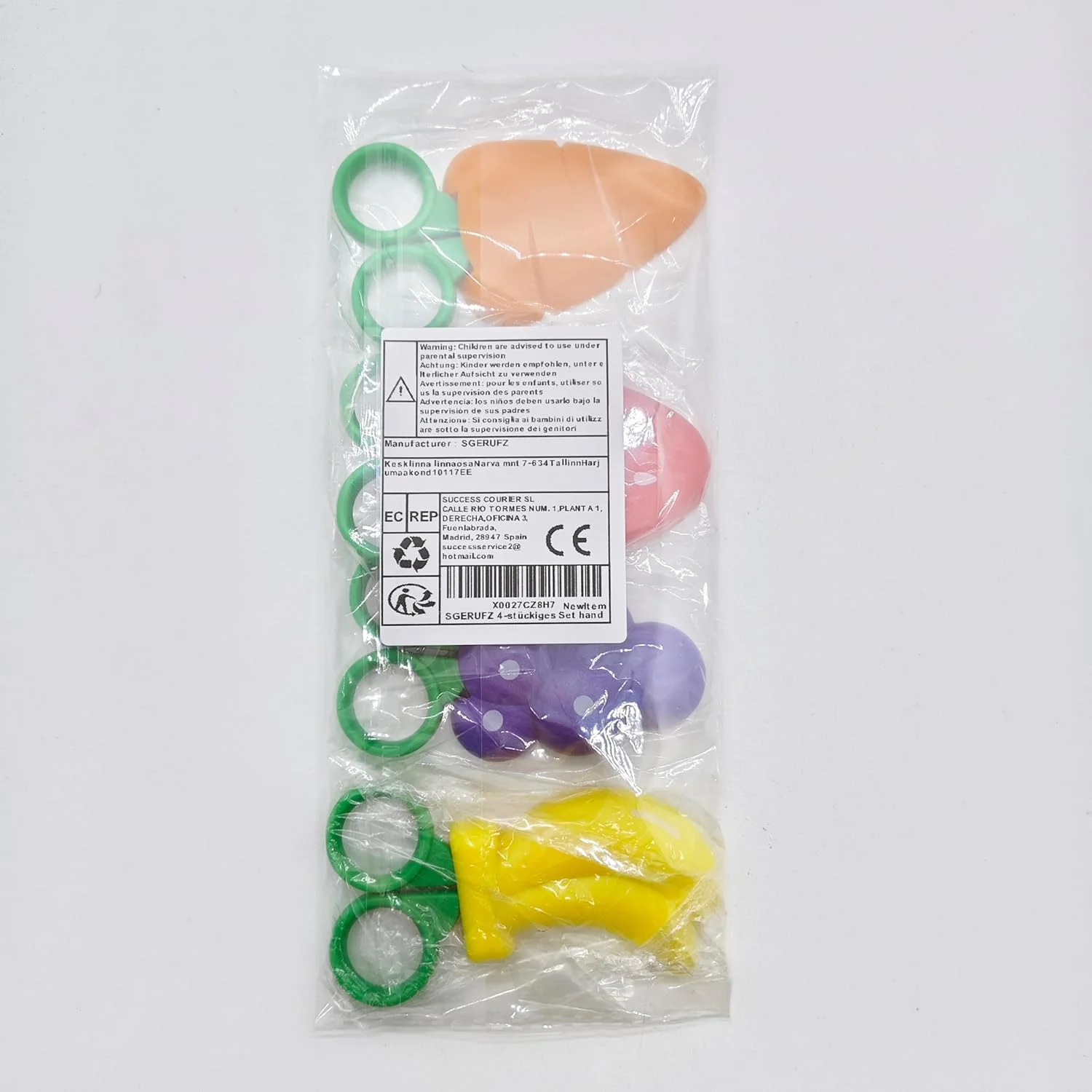 ست 4 عددی قیچی میوه خوری دستی SGERUFZ برای کودکان و بزرگسالان - توت فرنگی، هویج، انگور، موز ست 4 عددی قیچی میوه خوری دستی SGERUFZ برای کودکان و بزرگسالان - توت فرنگی، هویج، انگور، موز