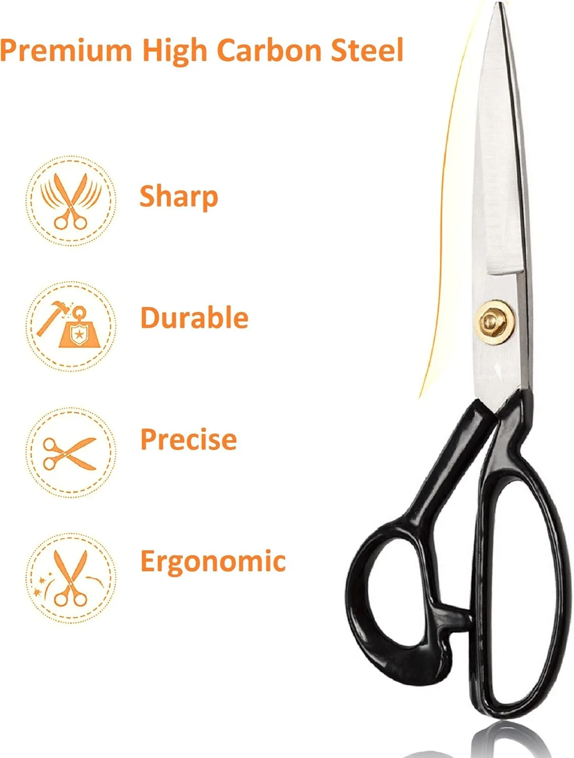 قیچی خیاطی فوق العاده تیز + چاقوی کاردستی رایگان - قیچی های حرفه ای سنگین 9 اینچی - قیچی همه منظوره: اداری و صنایع دستی، ایده آل برای خیاط، خیاط ها، لباس دوزها، دانشجویان، هنرمندان قیچی خیاطی فوق العاده تیز + چاقوی کاردستی رایگان - قیچی های حرفه ای سنگین 9 اینچی - قیچی همه منظوره: اداری و صنایع دستی، ایده آل برای خیاط، خیاط ها، لباس دوزها، دانشجویان، هنرمندان