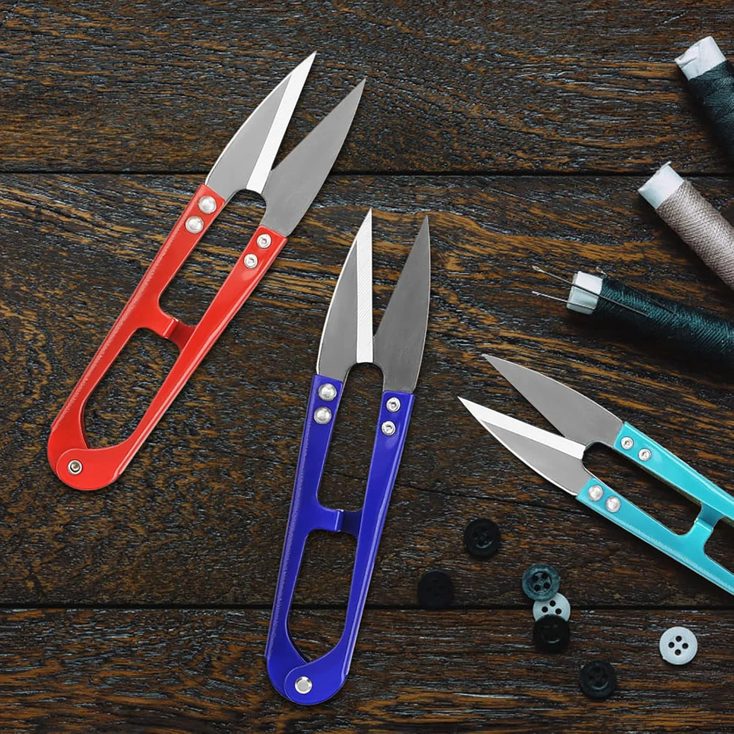 قیچی خیاطی 12 عددی 4.3 اینچی، قیچی نخ و برش نخ، مینی اسنیپ، ابزار پیرایش - ایده آل برای دوخت، لوازم DIY، رنگ های متنوع قیچی خیاطی 12 عددی 4.3 اینچی، قیچی نخ و برش نخ، مینی اسنیپ، ابزار پیرایش - ایده آل برای دوخت، لوازم DIY، رنگ های متنوع