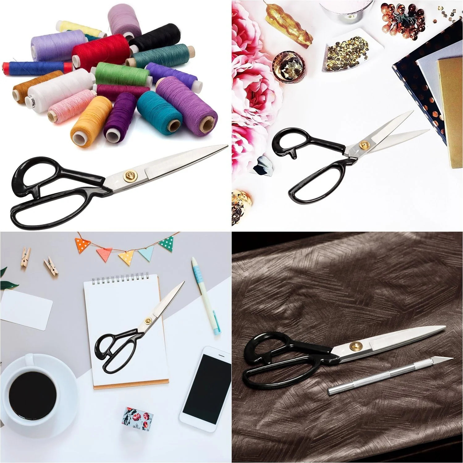 قیچی خیاطی فوق العاده تیز + چاقوی کاردستی رایگان - قیچی های حرفه ای سنگین 9 اینچی - قیچی همه منظوره: اداری و صنایع دستی، ایده آل برای خیاط، خیاط ها، لباس دوزها، دانشجویان، هنرمندان قیچی خیاطی فوق العاده تیز + چاقوی کاردستی رایگان - قیچی های حرفه ای سنگین 9 اینچی - قیچی همه منظوره: اداری و صنایع دستی، ایده آل برای خیاط، خیاط ها، لباس دوزها، دانشجویان، هنرمندان