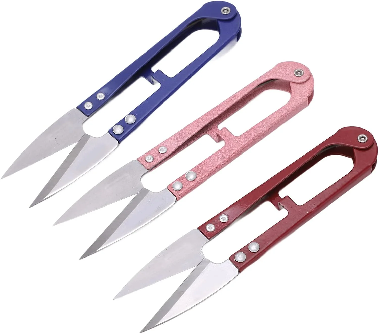 قیچی نخ خیاطی، 12 عدد قیچی نخ دوزی فلزی کوچک برای برش خیاطی DIY، 4.92 x 0.94 اینچ