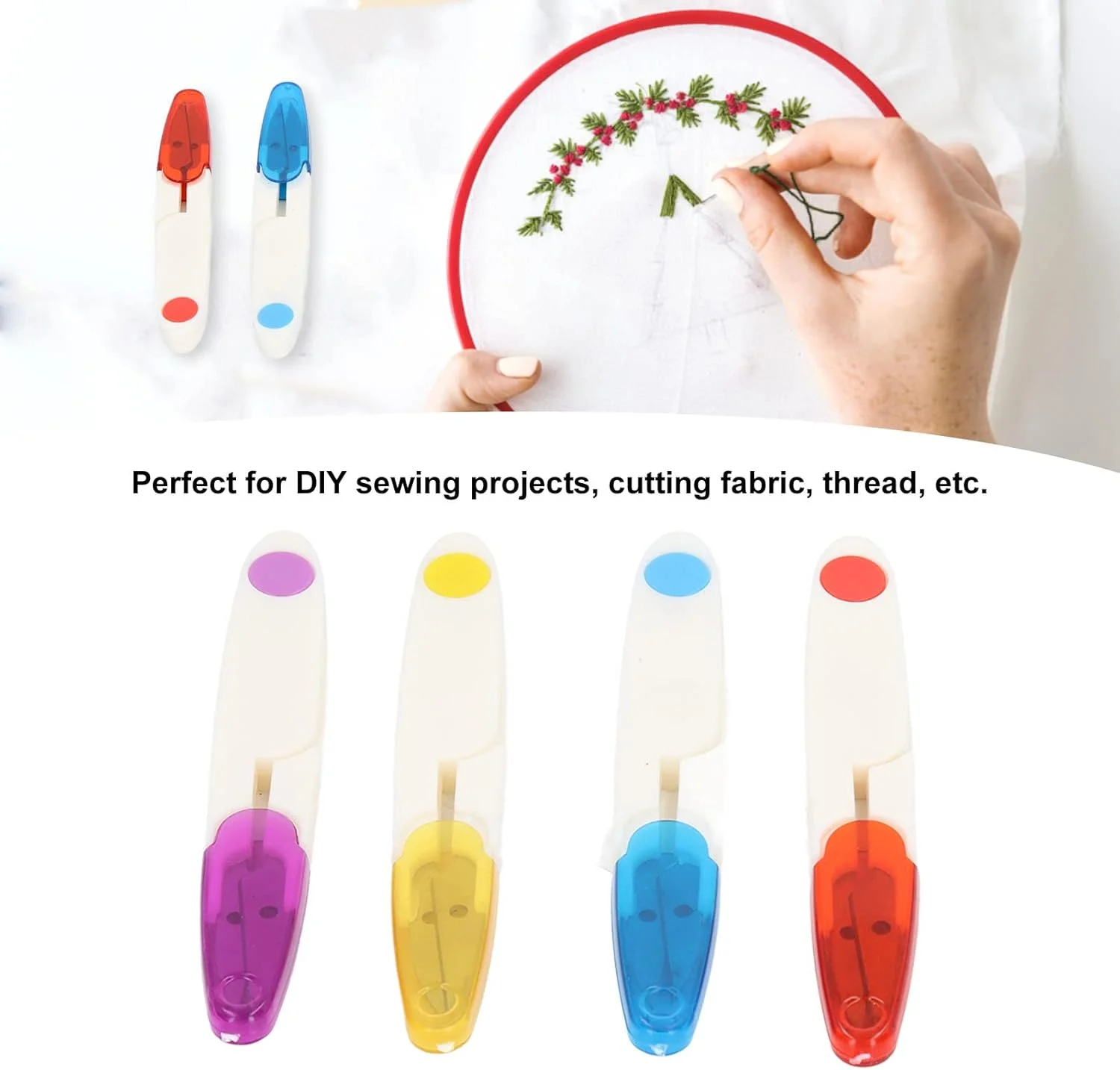 قیچی خیاطی، قیچی پارچه ای کوچک و جمع و جور با کاربردهای فراوان 4 عددی برای پارچه برای پروژه های خیاطی DIY Wzsydn