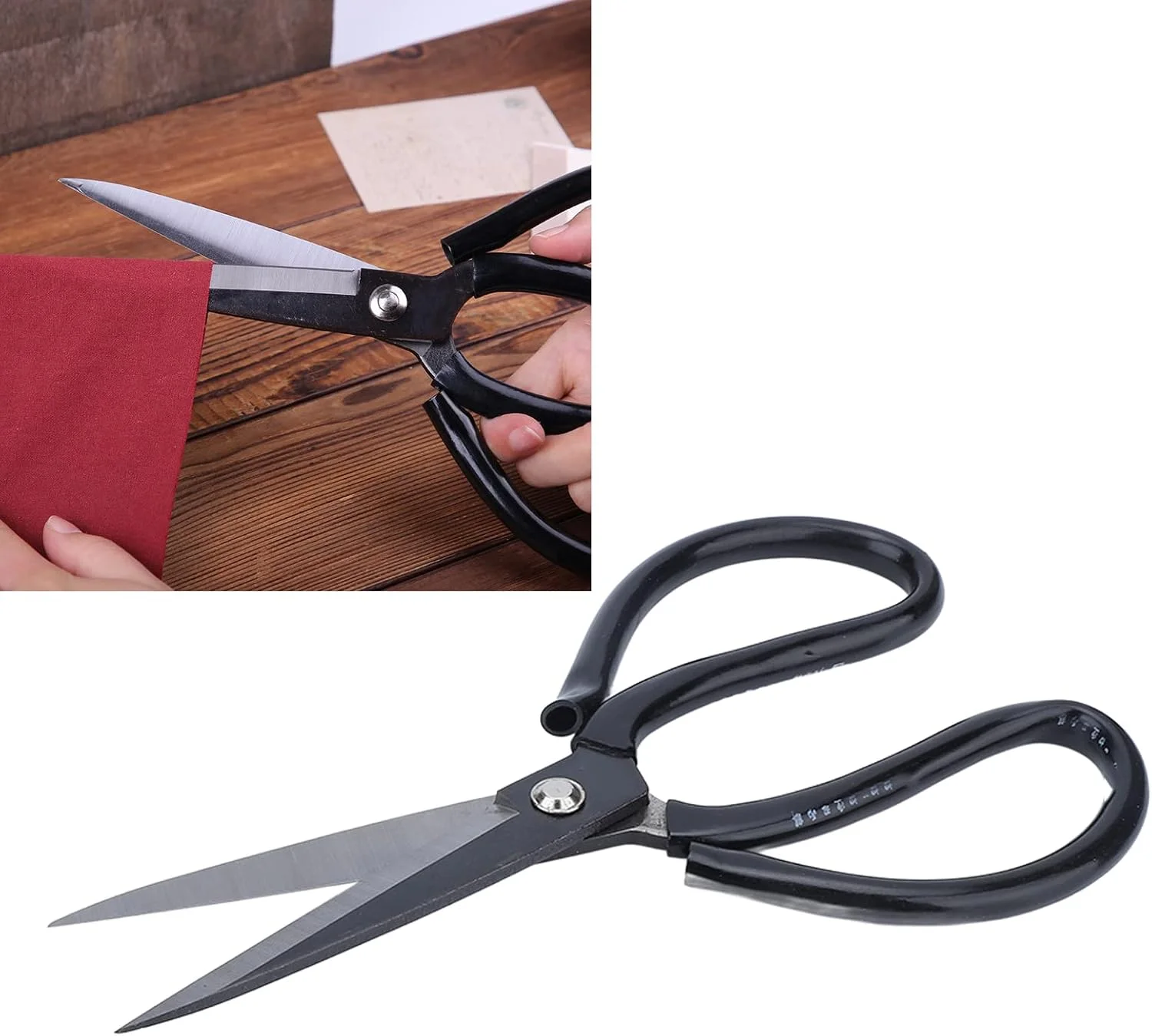 قیچی خیاطی دسته لاستیکی مشکی با طراحی ارگونومیک، قیچی چند منظوره برای برش پارچه، خیاطی و دوخت لباس قیچی خیاطی دسته لاستیکی مشکی با طراحی ارگونومیک، قیچی چند منظوره برای برش پارچه، خیاطی و دوخت لباس