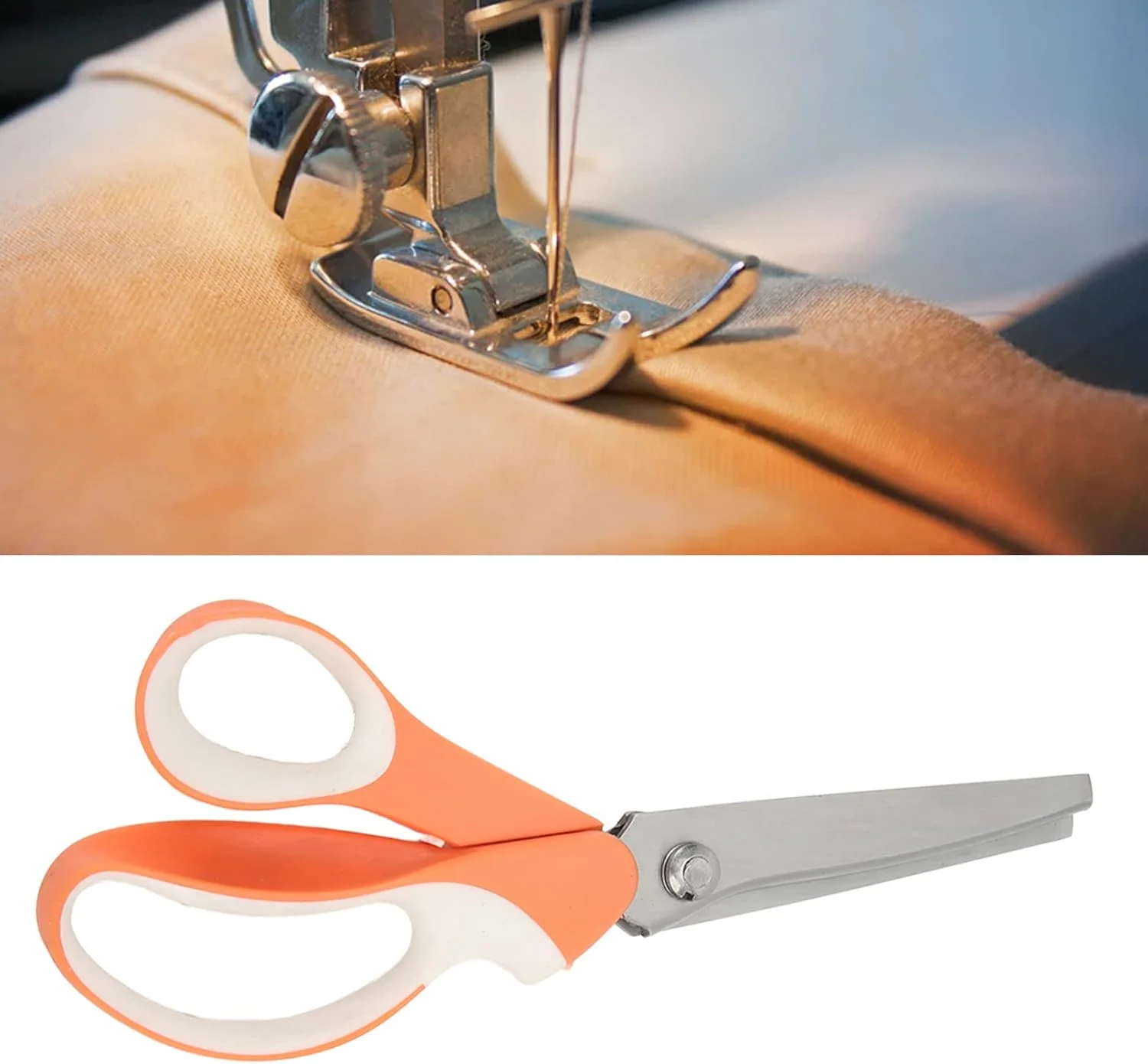 قیچی دندانه دار، قیچی زیگزاگ استیل ضد زنگ قابل حمل حرفه ای نفیس برای صنایع دستی پارچه ای قیچی دندانه دار، قیچی زیگزاگ استیل ضد زنگ قابل حمل حرفه ای نفیس برای صنایع دستی پارچه ای